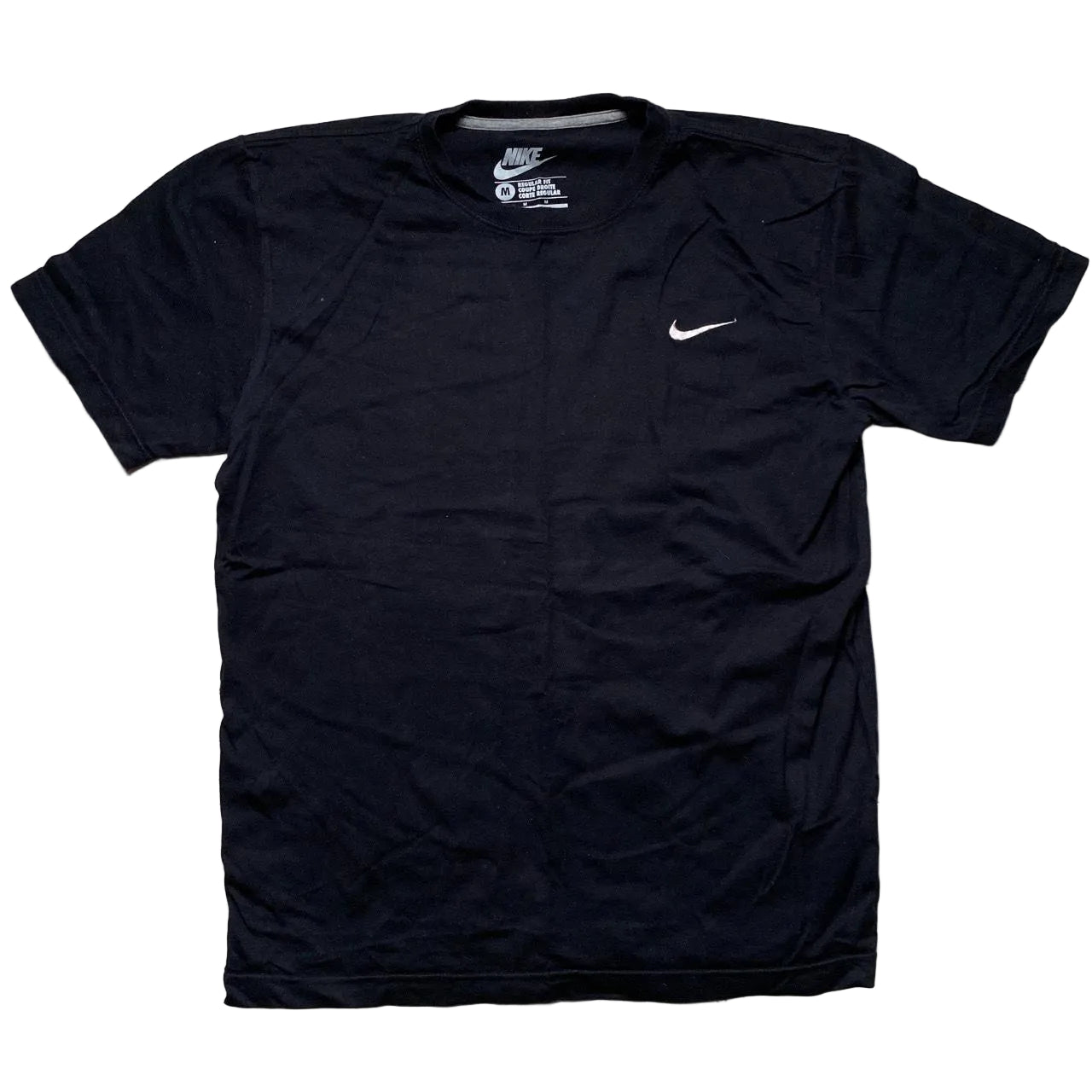 Nike Swoosh Black and White T Shirt (M)