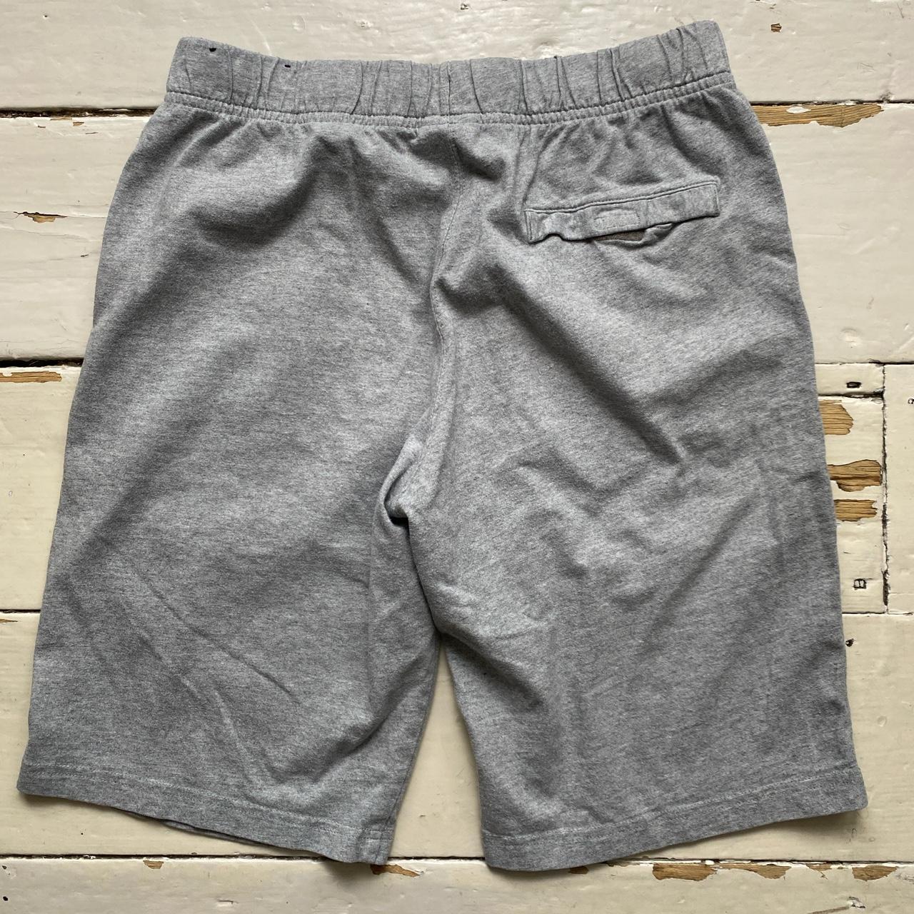 Nike Swoosh Grey and White Jogger Cotton Shorts