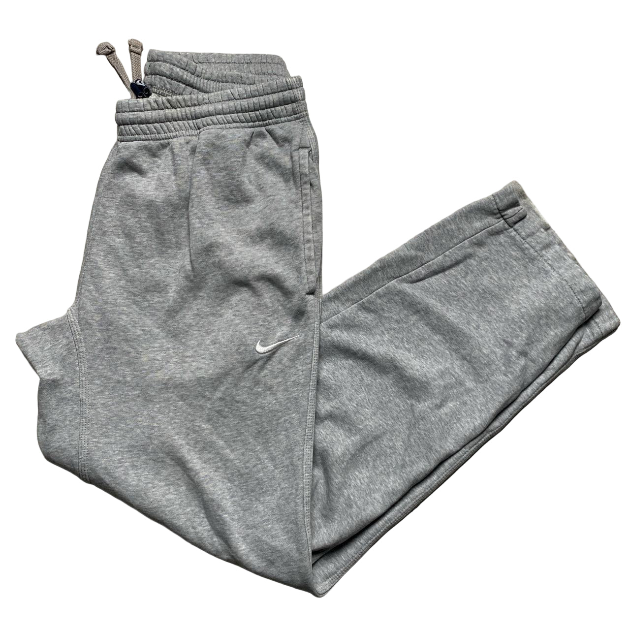 Nike Swoosh Heather Grey and White Baggy Joggers (M)