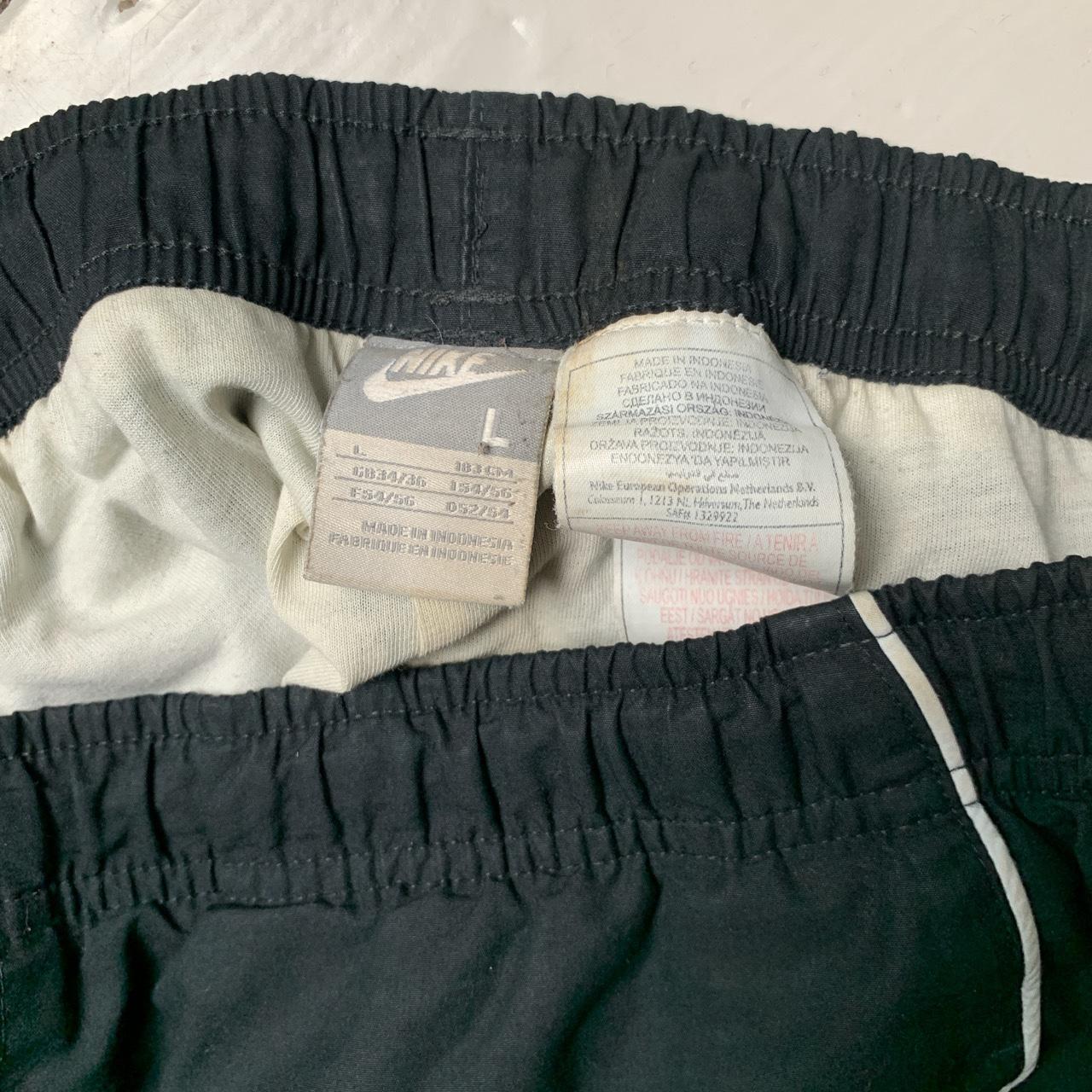 Nike Spellout Baggy Trackpant Shell Bottoms Black and White