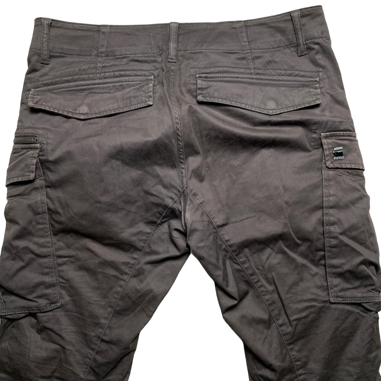 G Star Raw Brown Cargo Combat Army Trousers (34W)