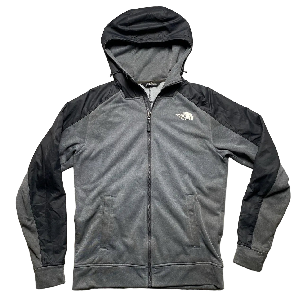 The North Face Grey Black and White Hoodie Jacket (S)
