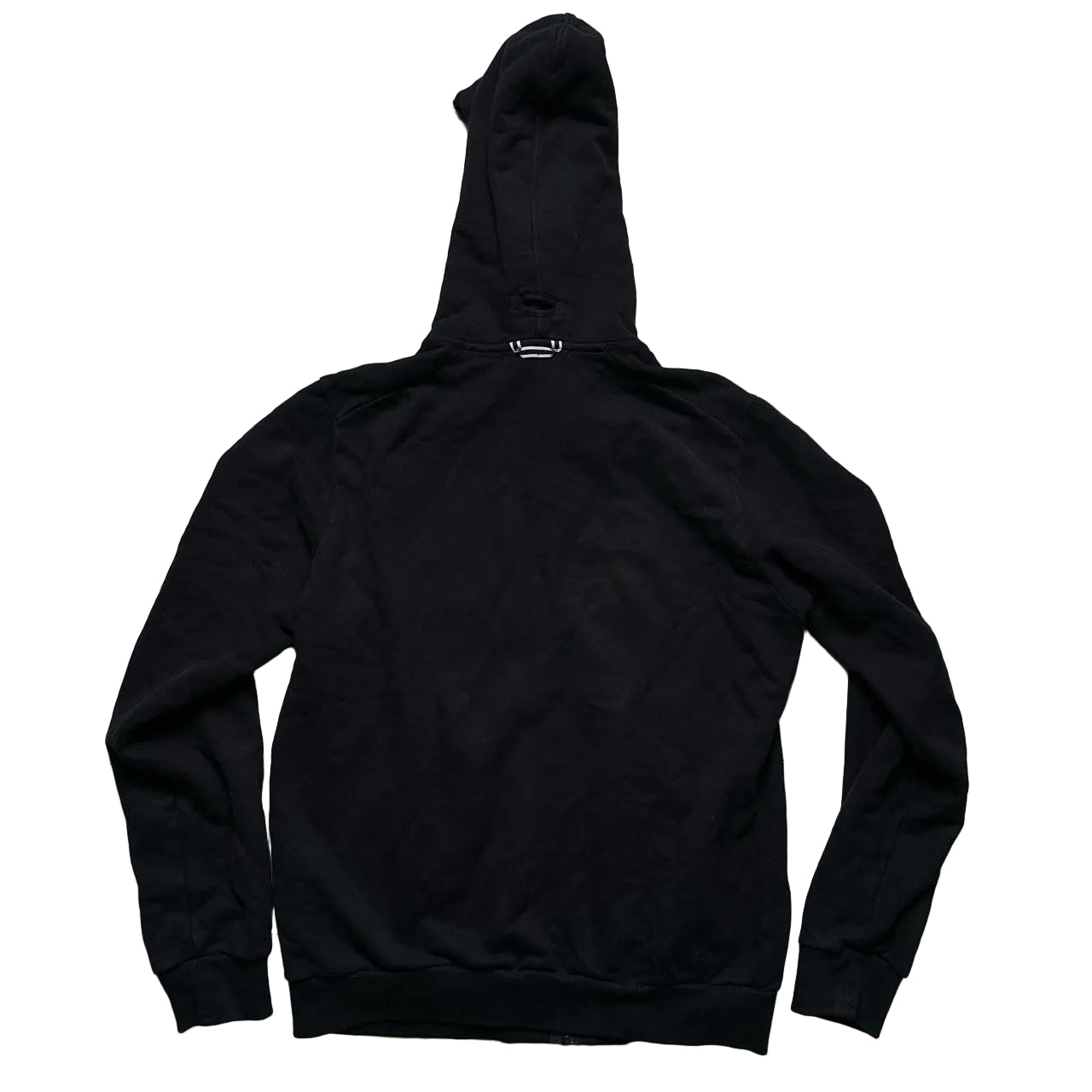 Stone Island Black and White Square Patch Zip Hoodie (M)