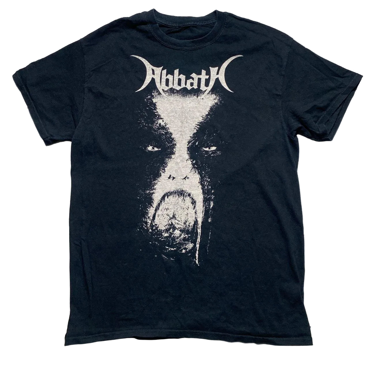 Abbath Goth Heavy Metal Grunge Black and White T Shirt (S)