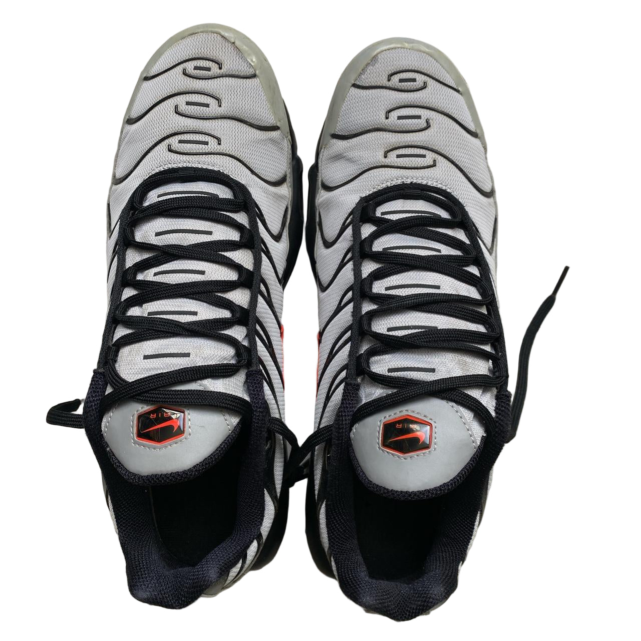Nike TN Air Max Plus Wolf Grey Black and Crimson Red (UK 12)