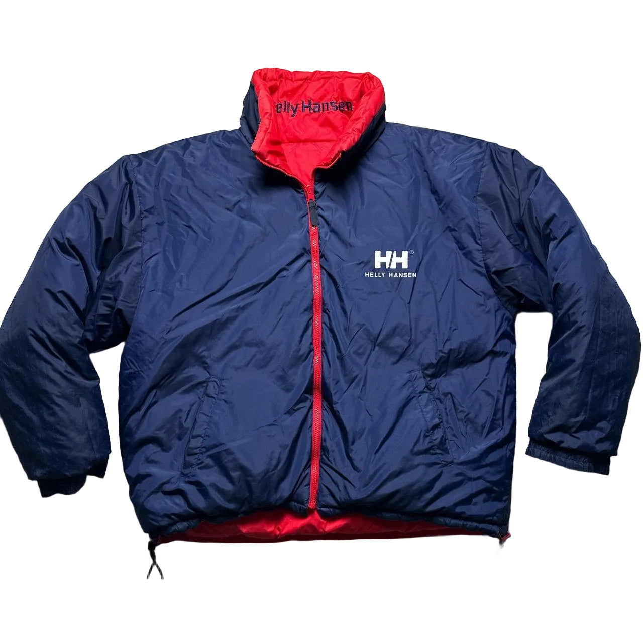 Helly Hansen Reversible Navy and Red Puffer Jacket (2XL)
