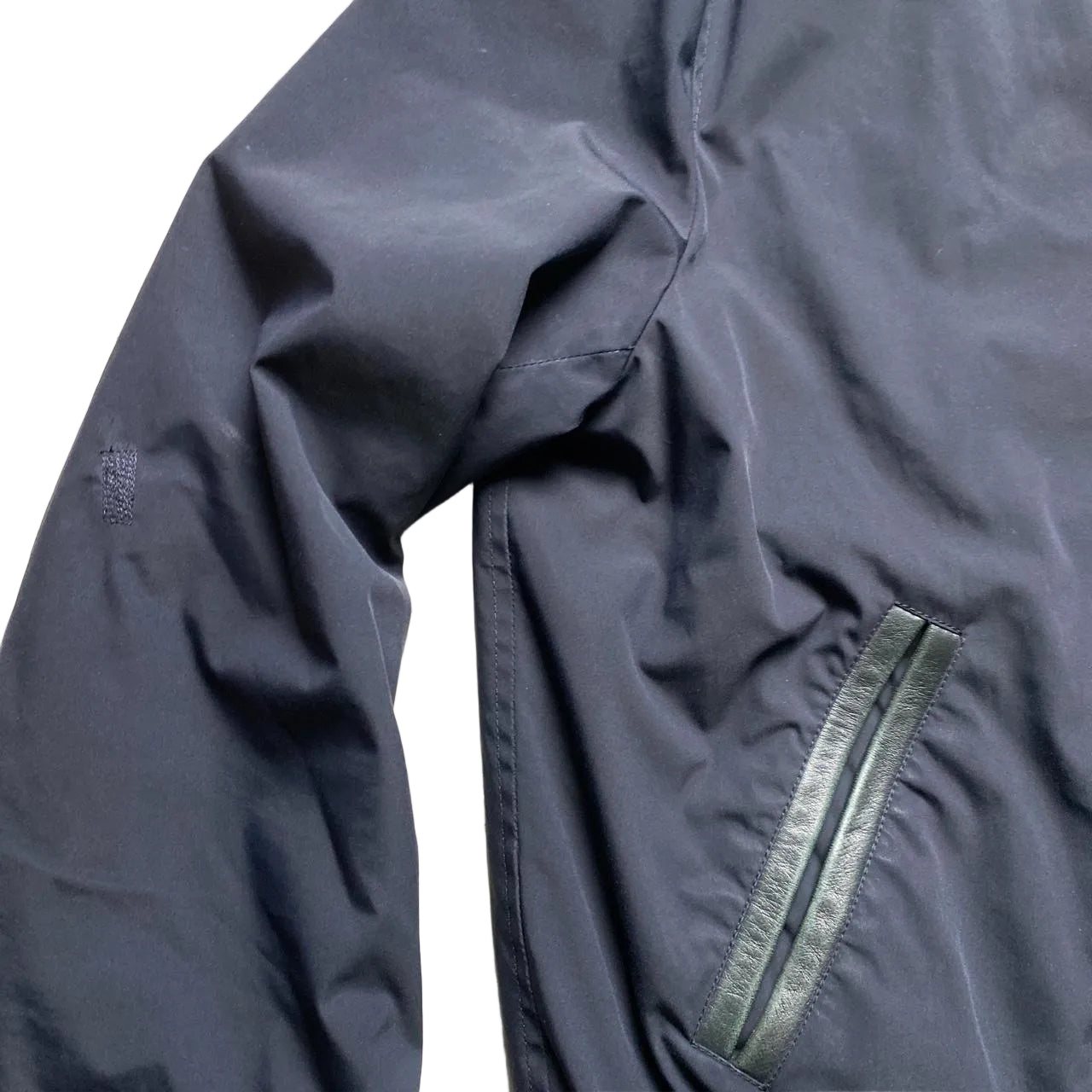 Sandro Navy and White Bomber Jacket (M)