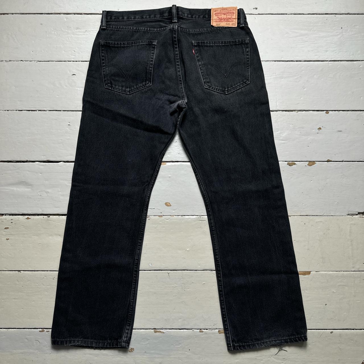 Levis 505 Baggy Dark Grey Black Jeans