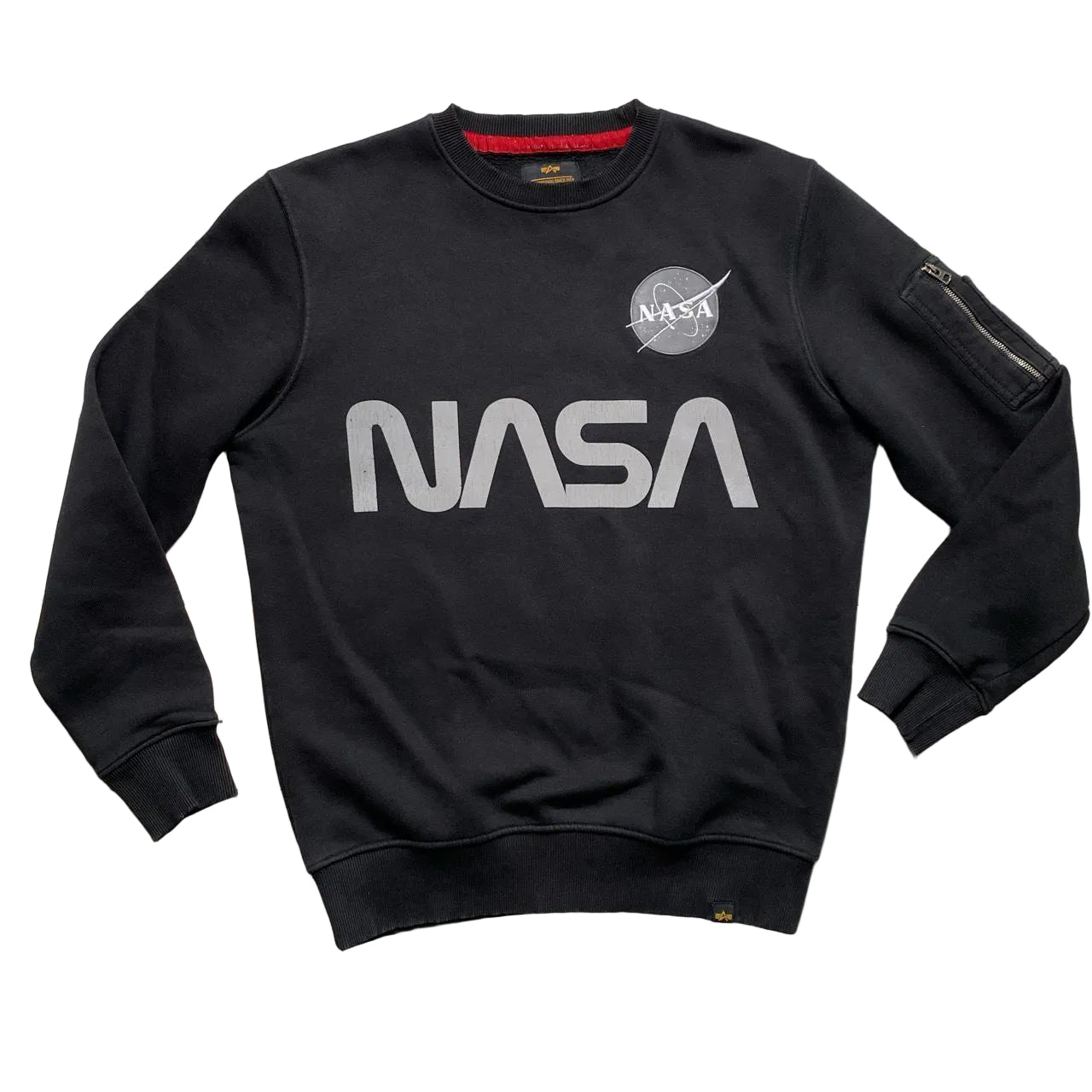 NASA Alpha Industries Black Reflective Jumper (M)