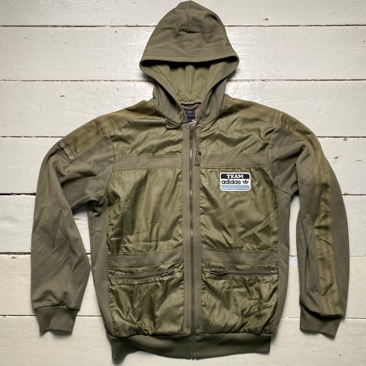 Adidas Team Khaki Olive Hooded Tracksuit Jacket