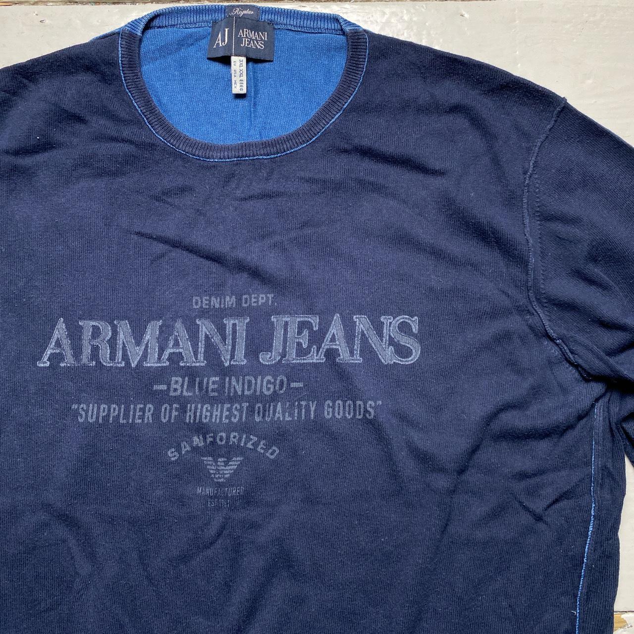 Armani Jeans Navy and Blue Jumper
