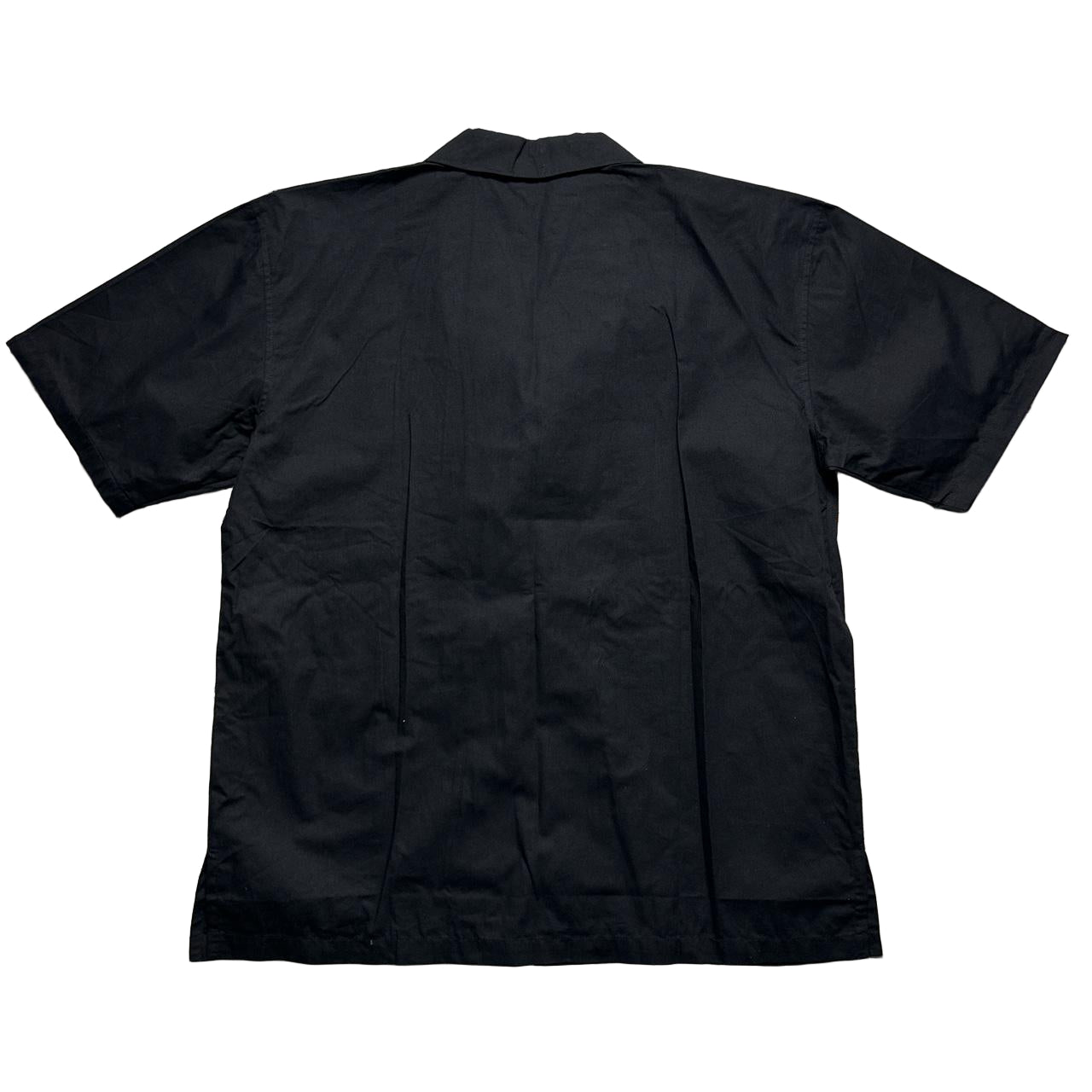 Y2K Japanese Vintage Dragon Black Yellow and Blue Short Sleeve Shirt (L)