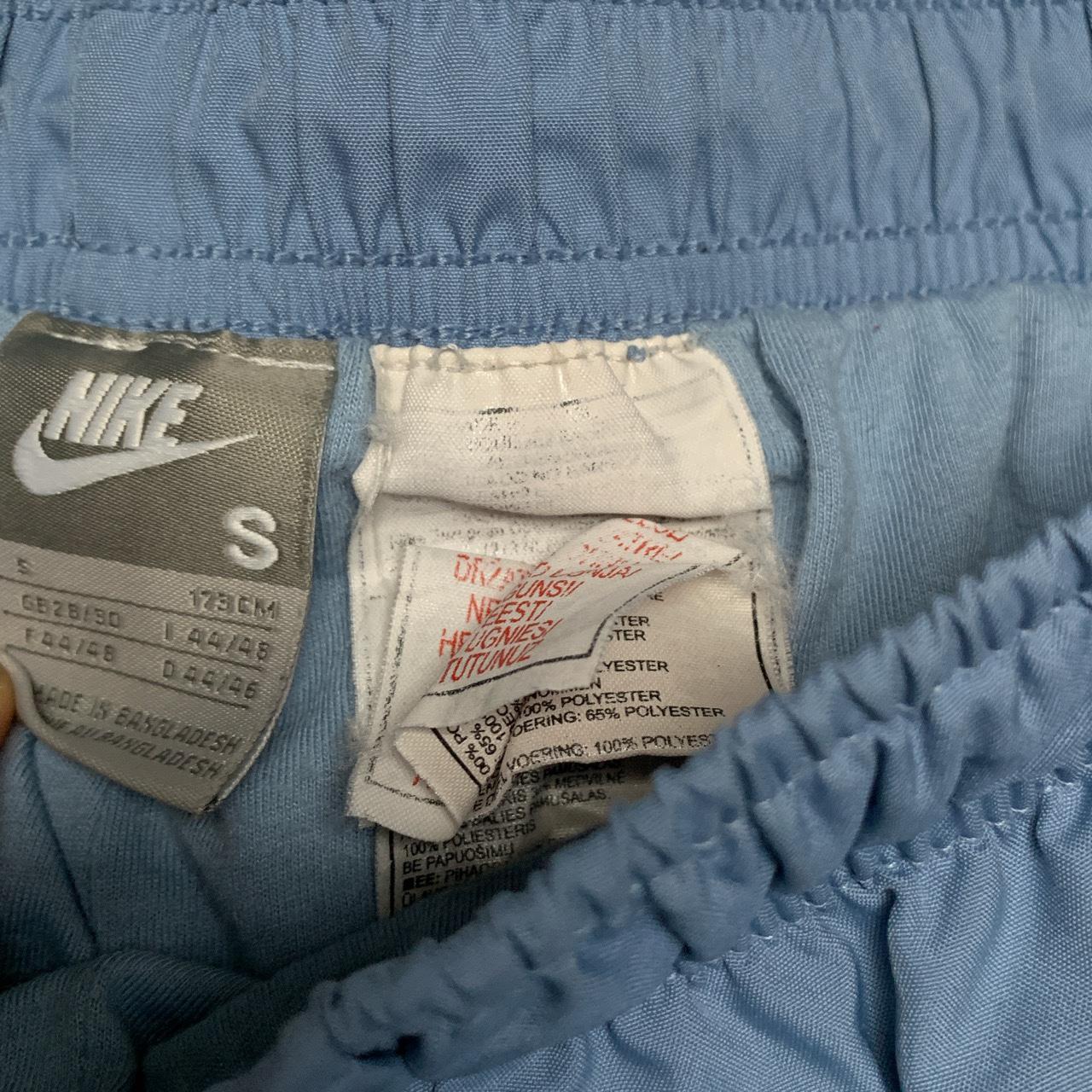Nike Vintage Baby Light Blue and Navy Shell Trackpant Baggy Bottoms
