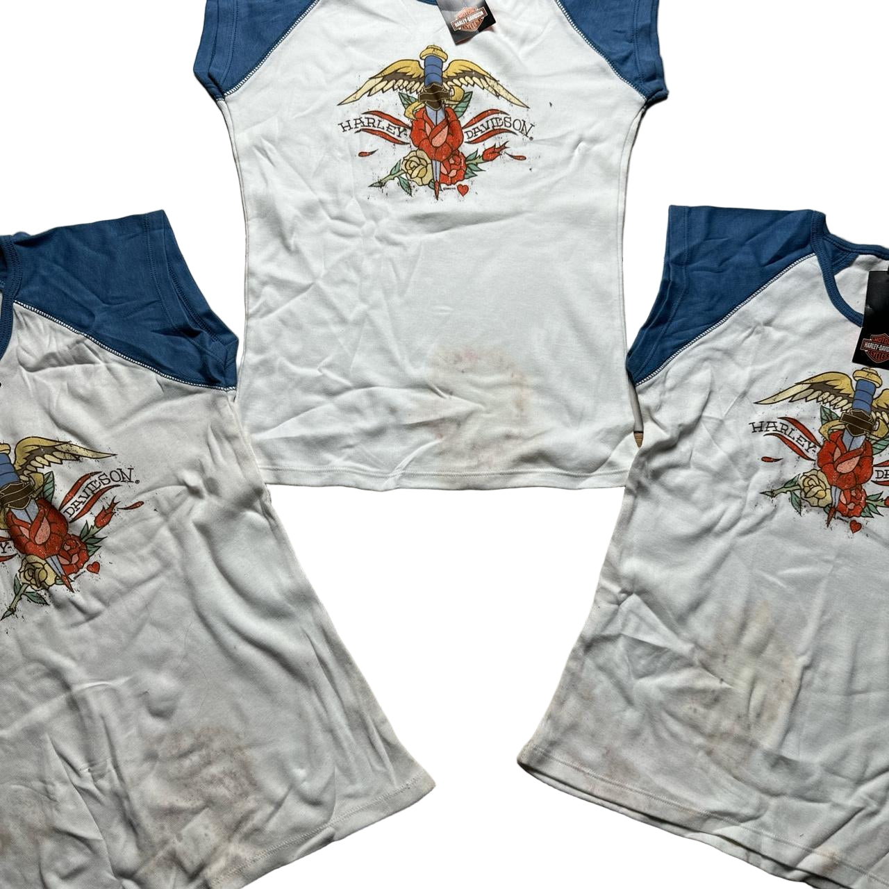 Harley Davidson Vintage Womens Vest T Shirt (S/M)