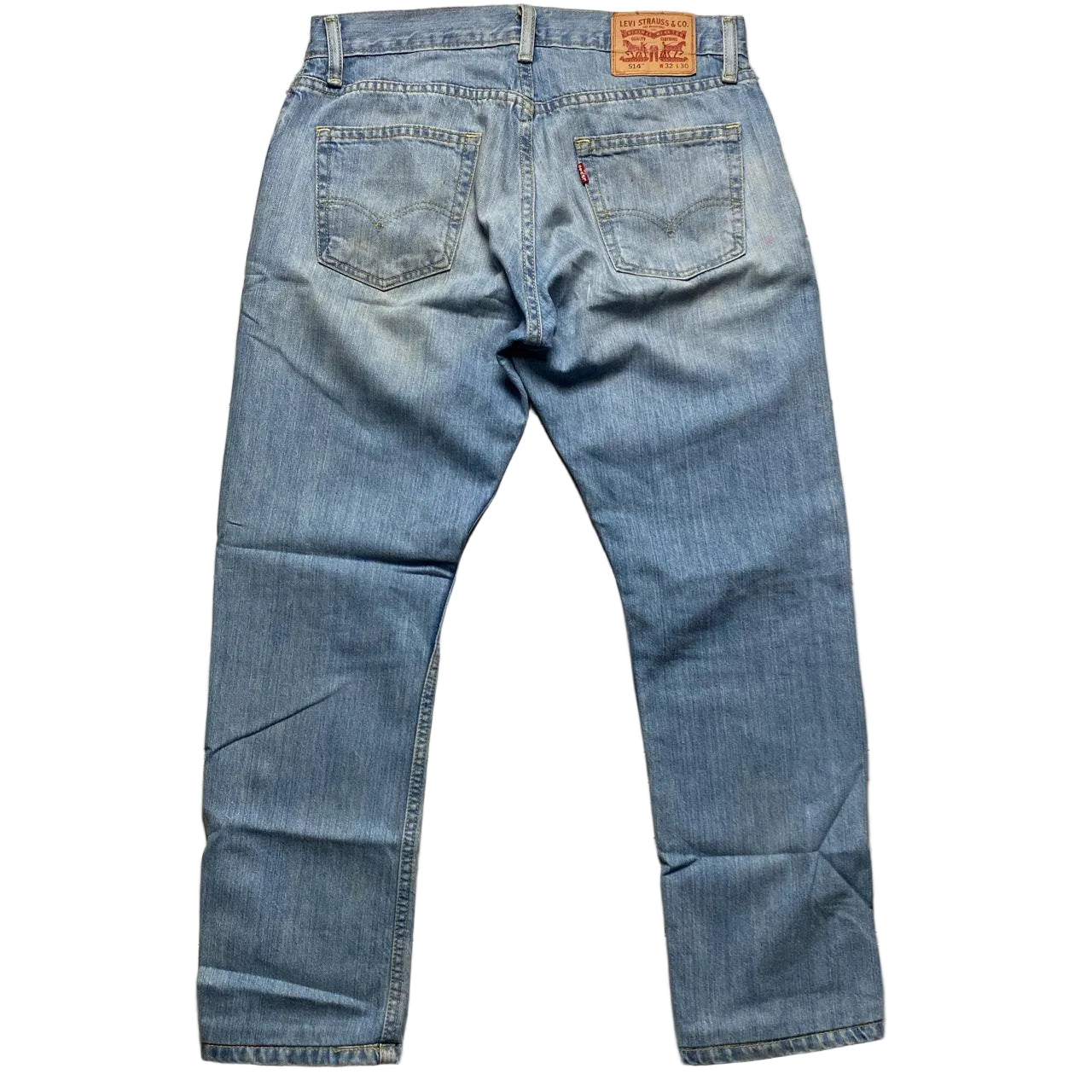 Levis 514 Light Blue Baggy Stonewashed Jeans (32W)