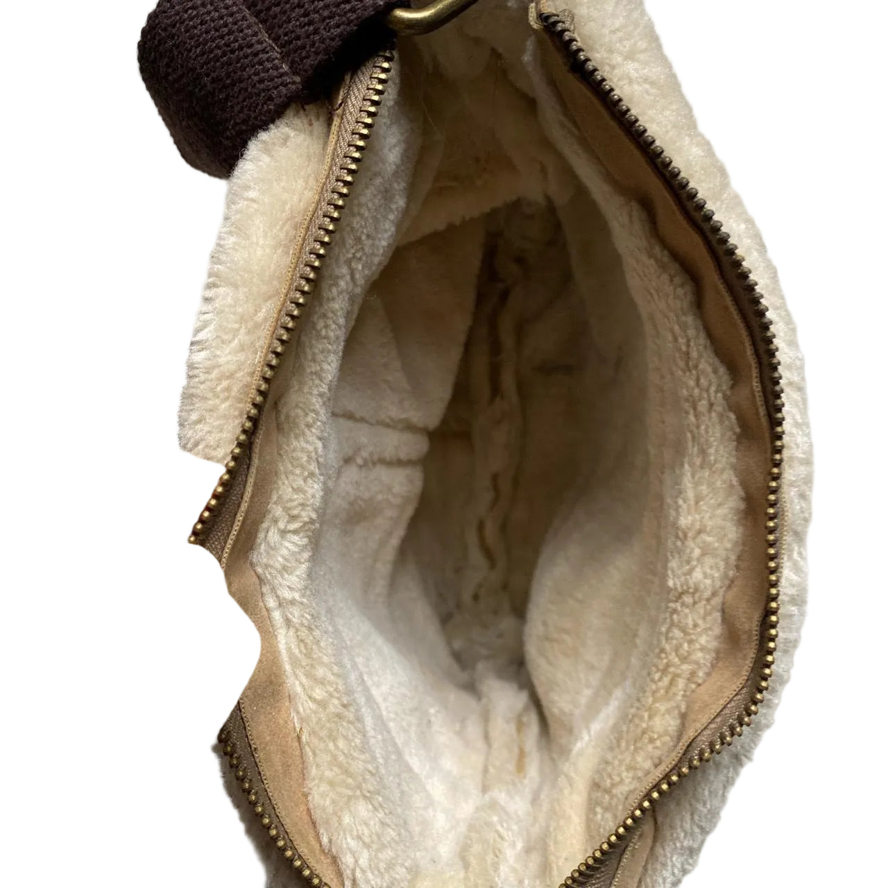 UGG Fur Trim Pouch Messenger Bag
