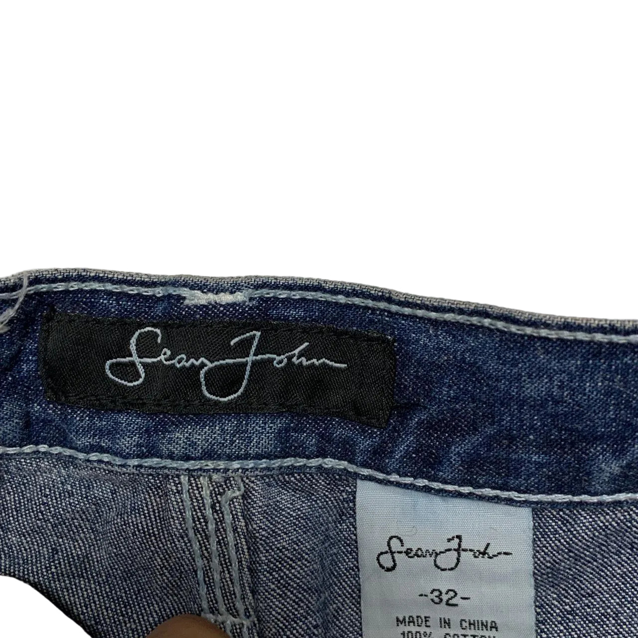 Sean John Vintage Baggy 90βs Cargo Carpenter Jeans Navy and Black
