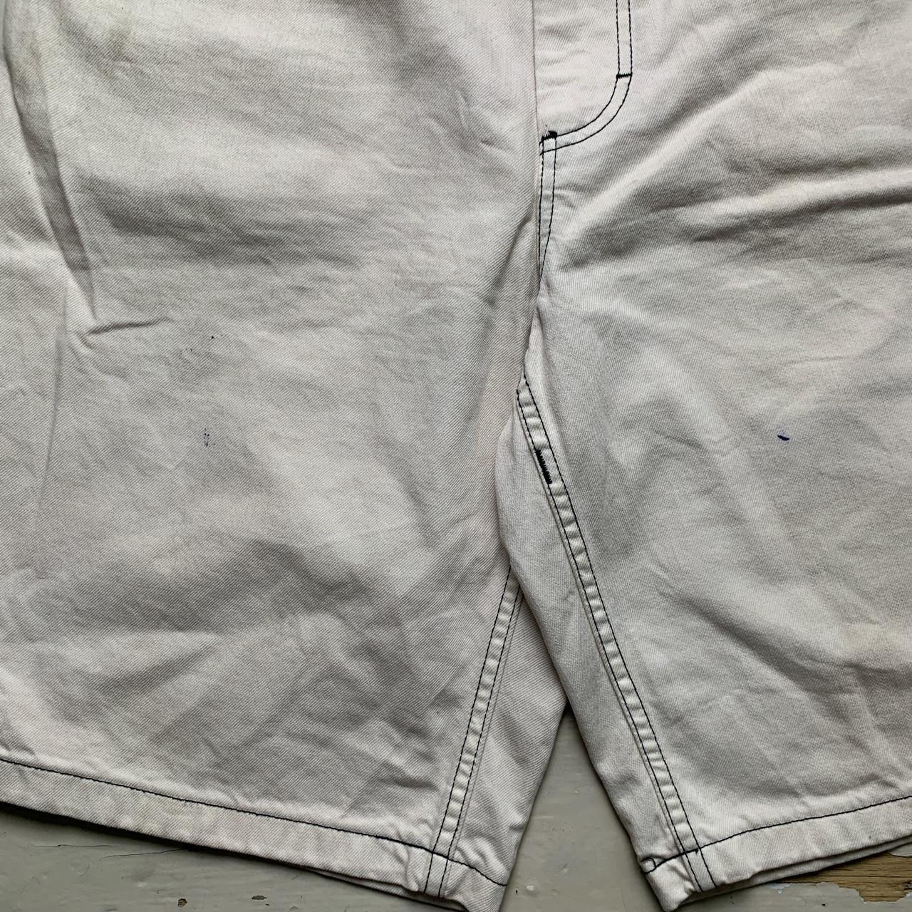 Big Boy Polar Skate Co Cream White Skate Baggy Jean Short Jorts