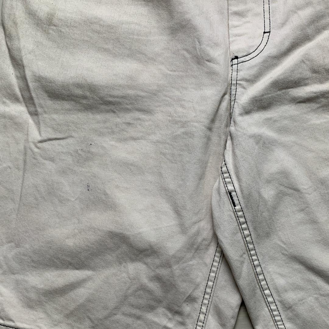 Big Boy Polar Skate Co Cream White Skate Baggy Jean Short Jorts (XL)