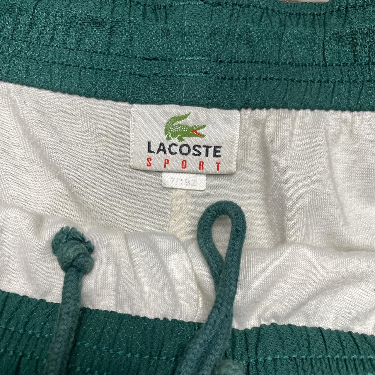 Lacoste Vintage Baggy Shell Trackpant Bottoms Green Croc