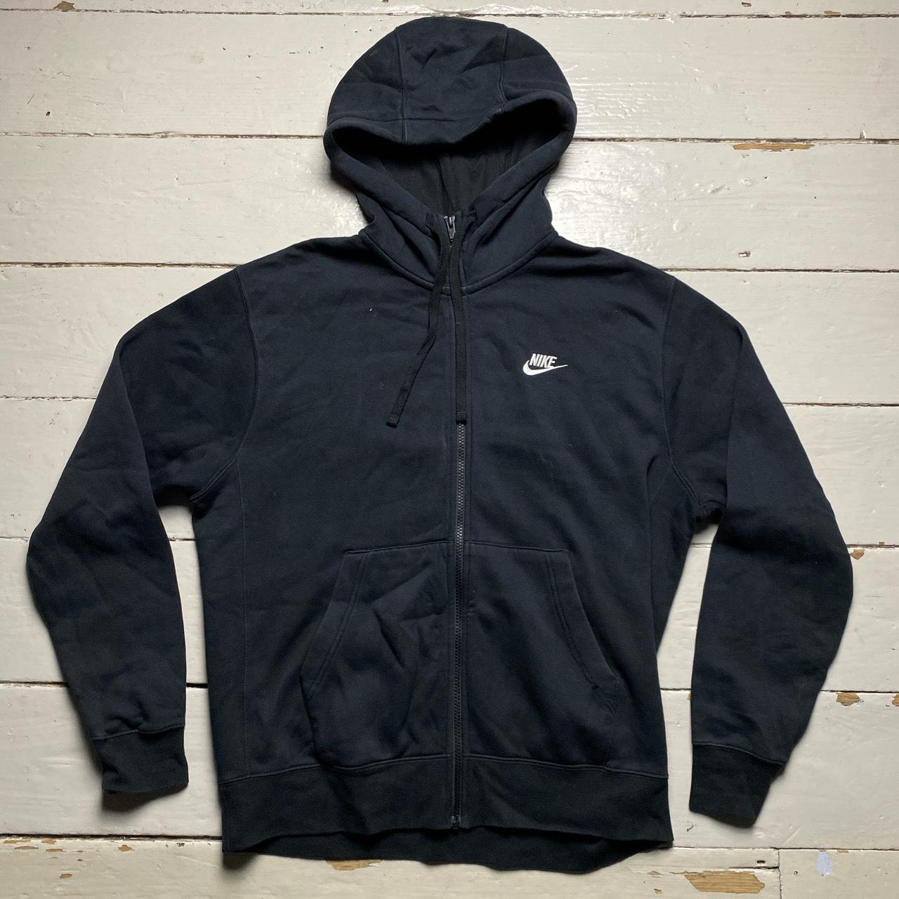 Nike Swoosh Black and White Hoodie