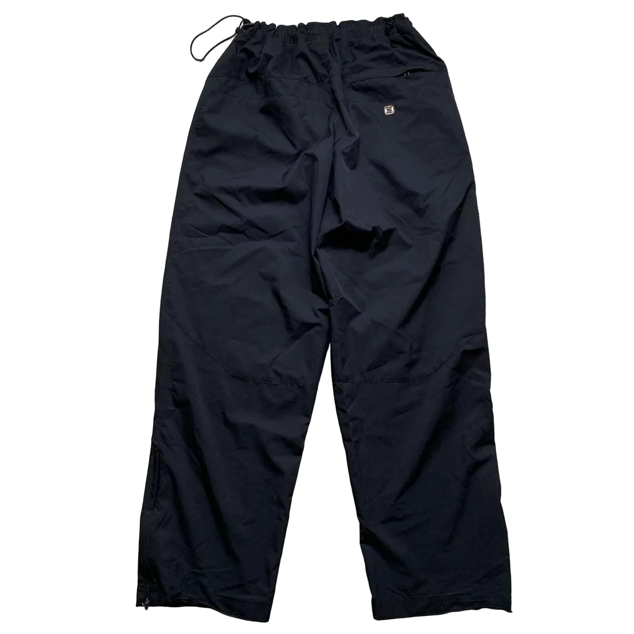 Nike Shox Black and Orange Vintage Shell Baggy Track Pant Bottoms (L)