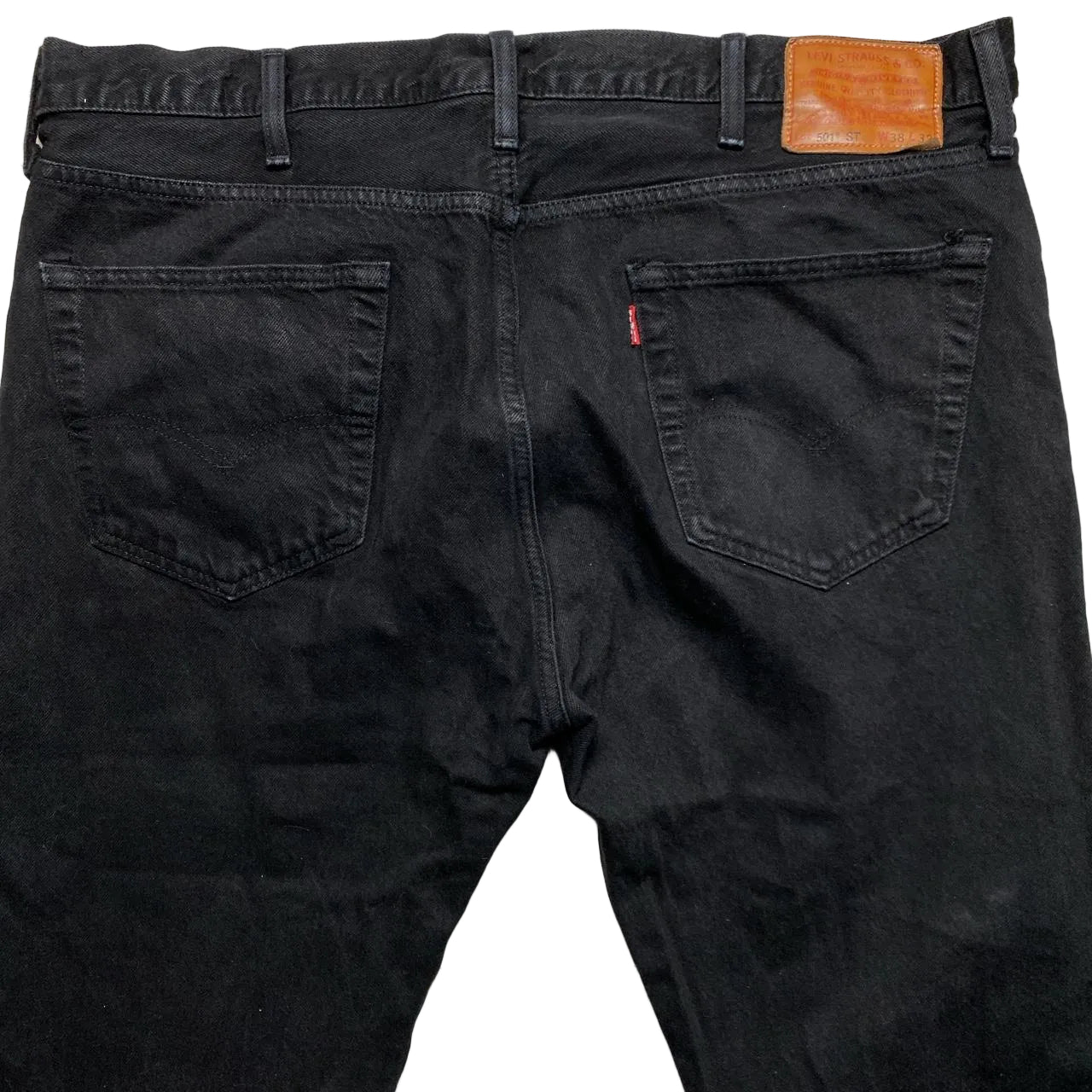 Levis 501 ST Black and Red Jeans (38W)
