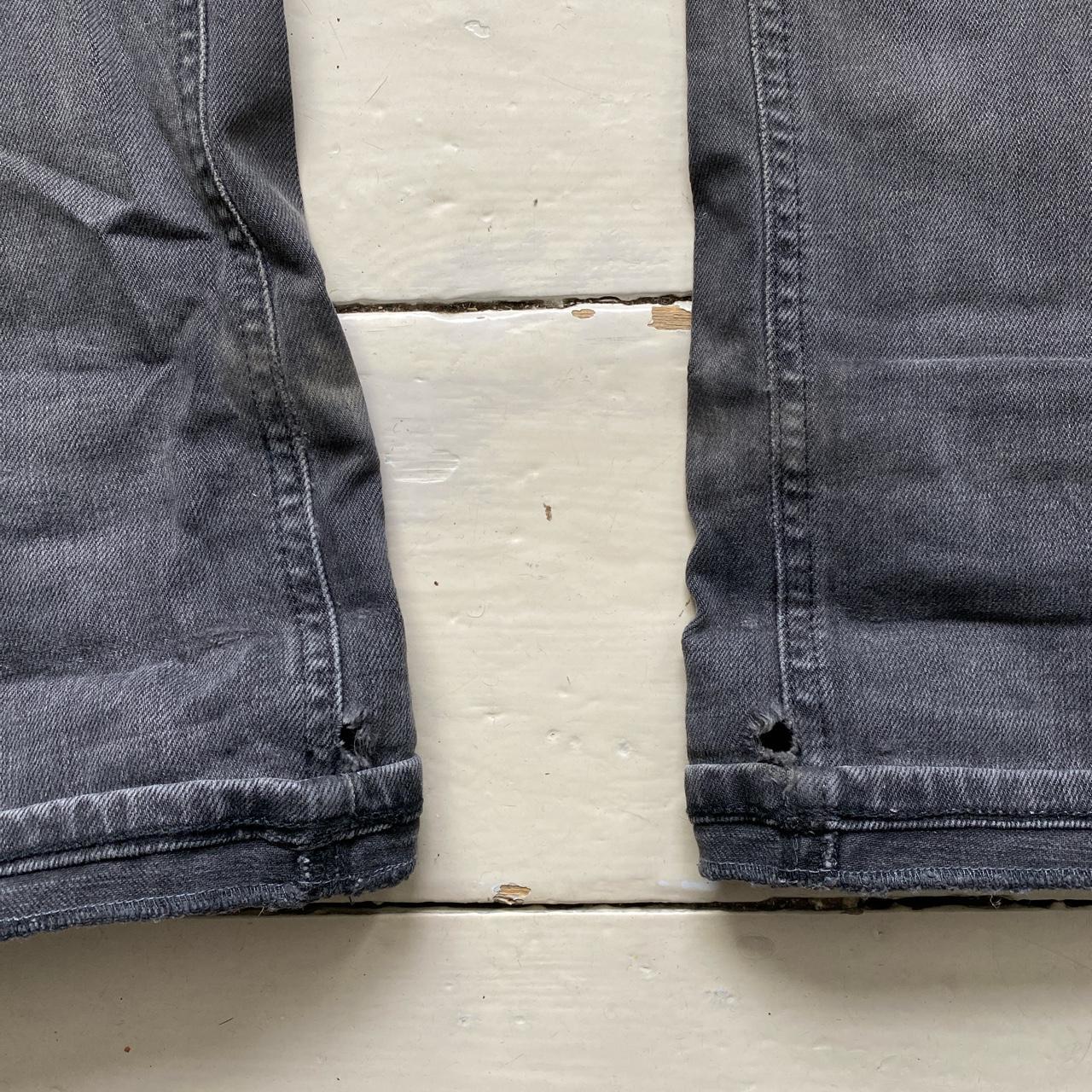 Acne Studios Hex Filter Grey Roll Up Jeans