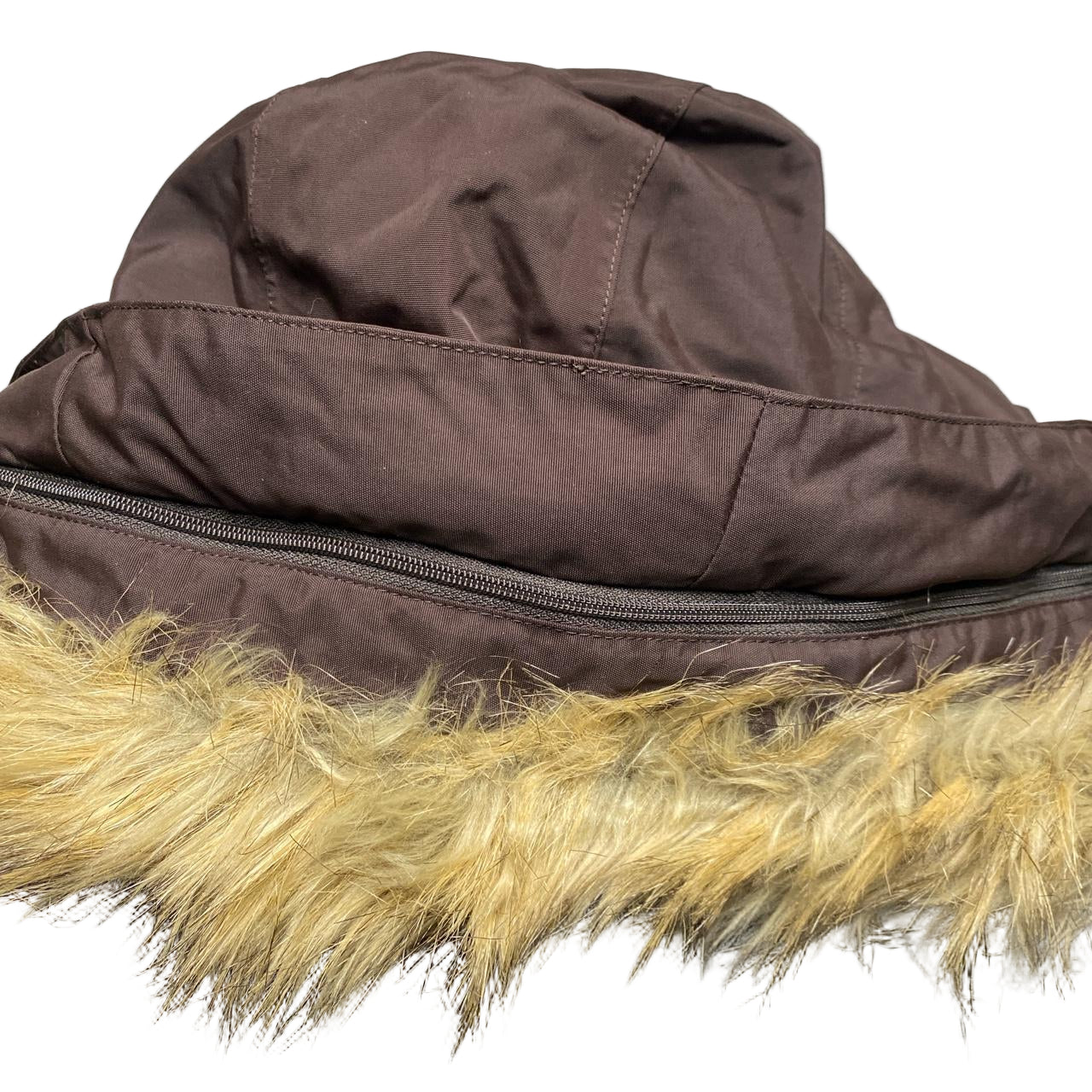 The North Face Brown Fur Hood Womens Parka Coat (L)