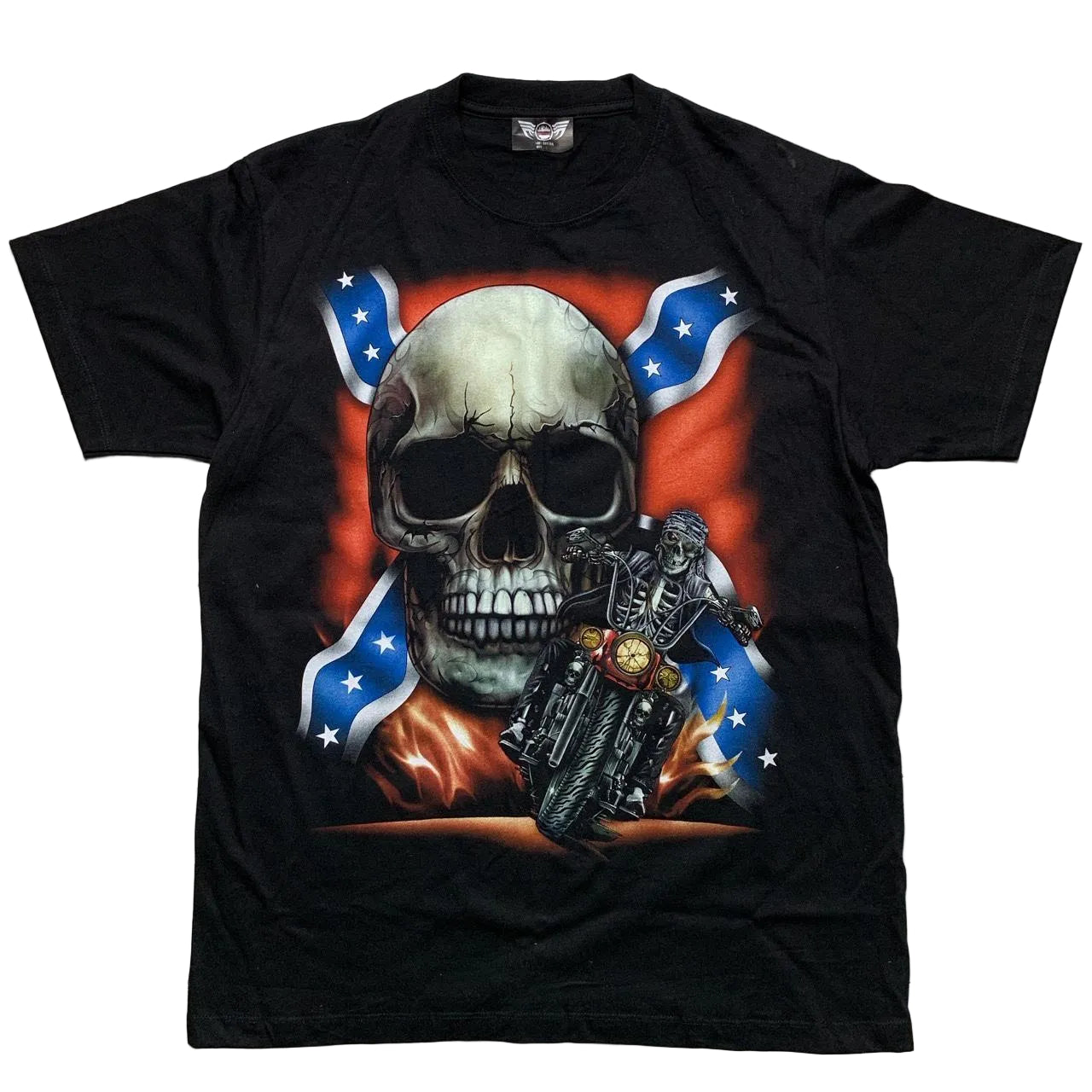 UK Rock Skeleton Grunge Biker Dukes Of Hazard T Shirt (L)