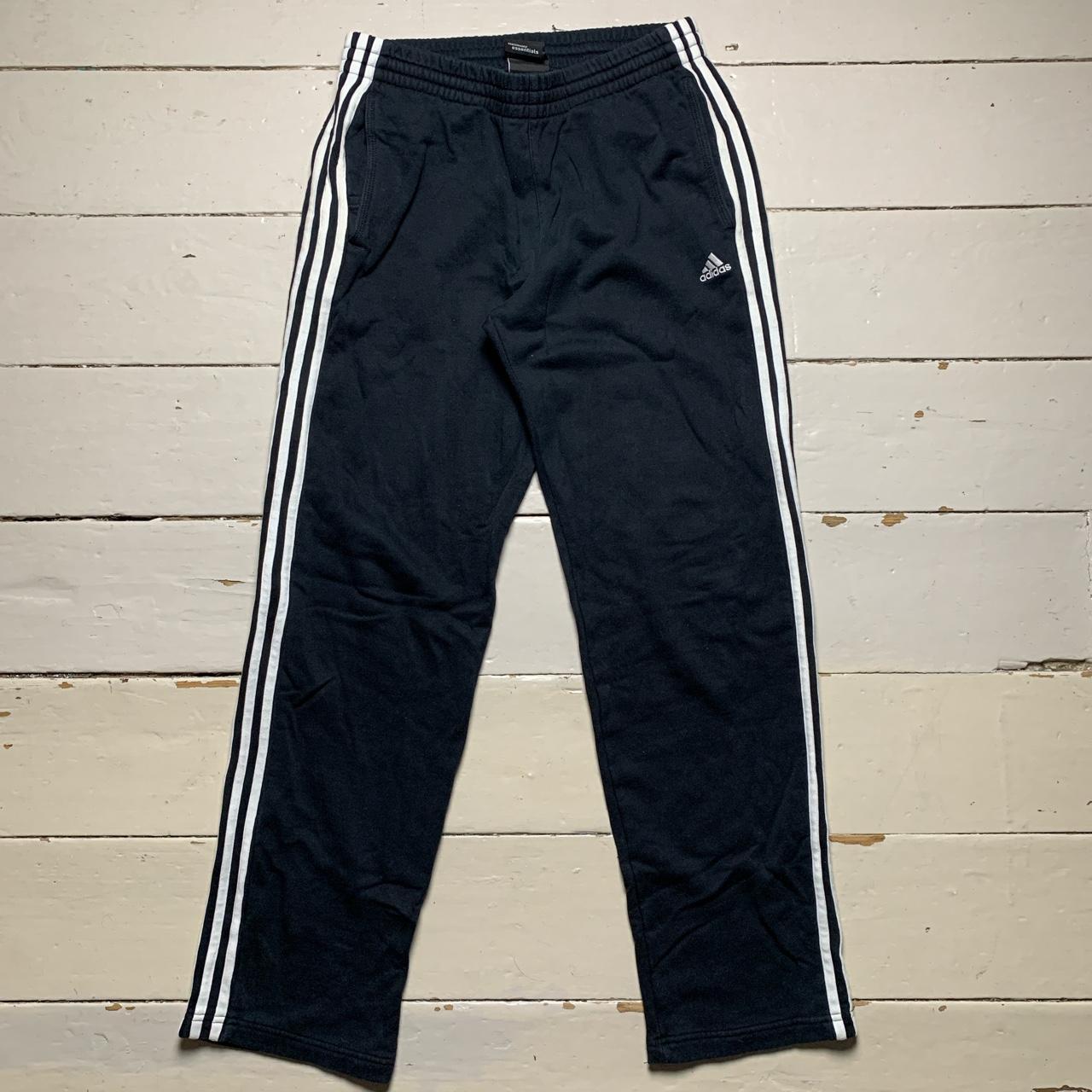 Adidas Performance Essentials Black and White Stripes Joggers