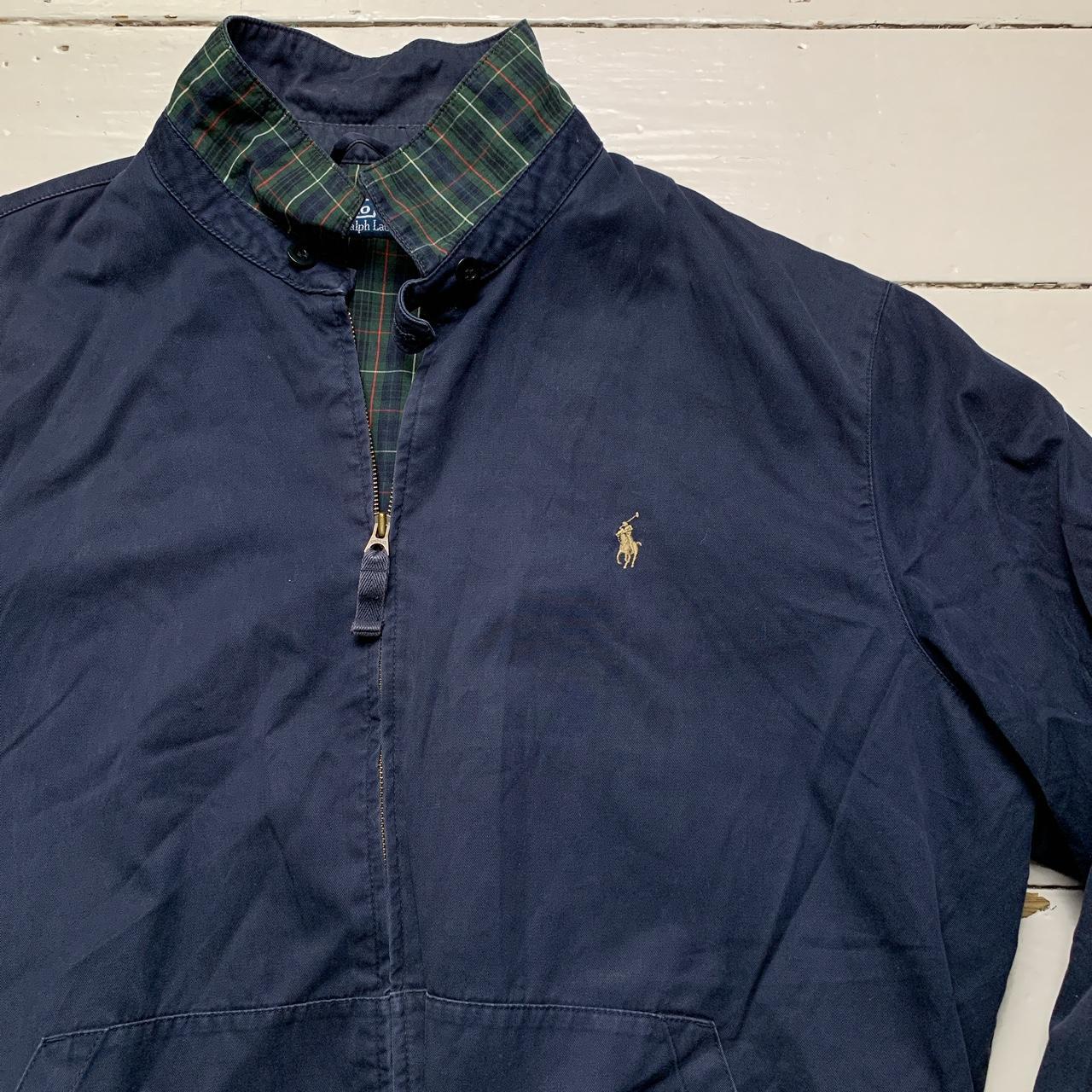 Polo Ralph Lauren Vintage Harrington Bomber Jacket Navy Tartan Interior