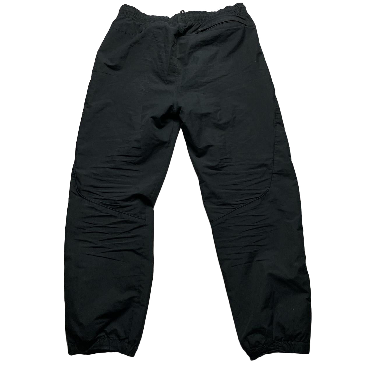 Nike Shell Trackpant Baggy Tracksuit Bottoms Black and Gold (L)