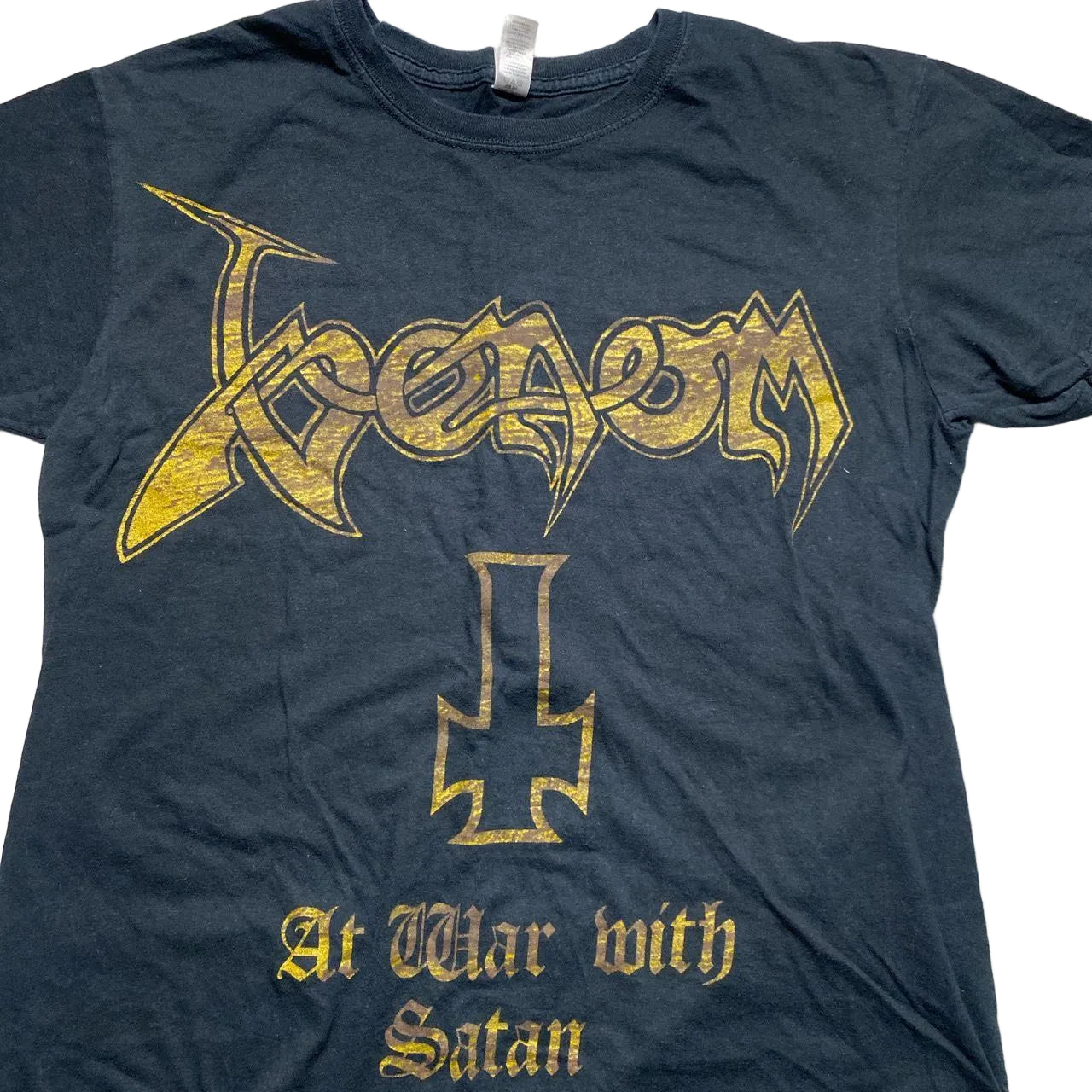 Venom Goth Grunge Black and Gold T Shirt