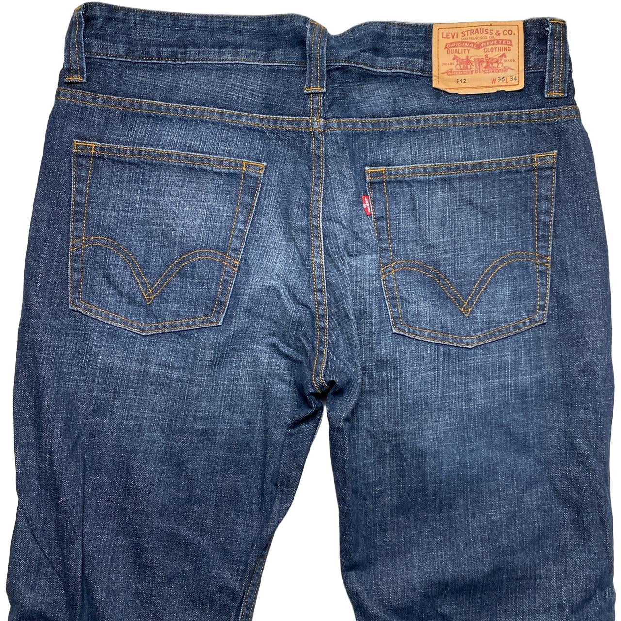 Levis 512 Baggy Navy Jeans (36W)