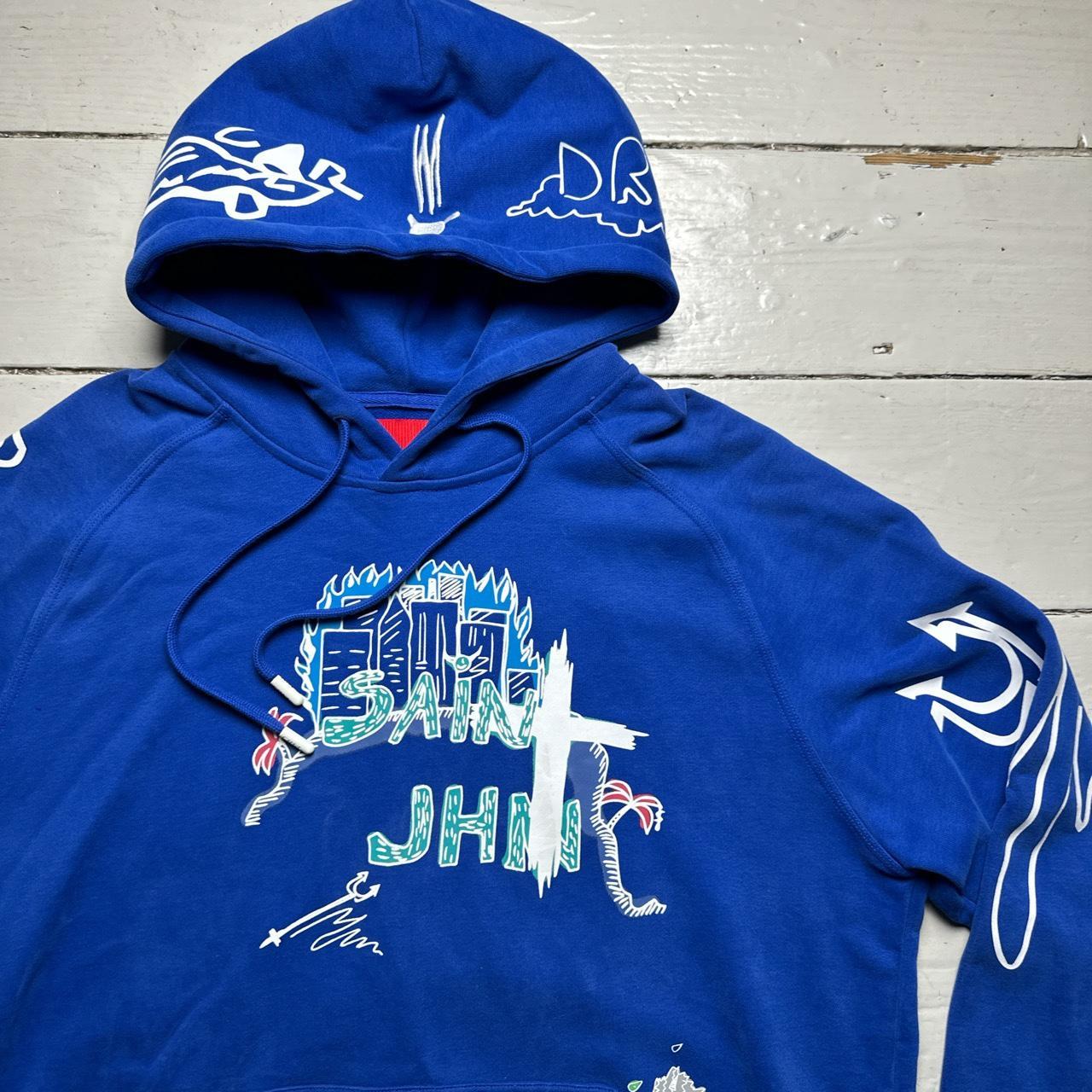 Cult Saint John Blue and White Hoodie