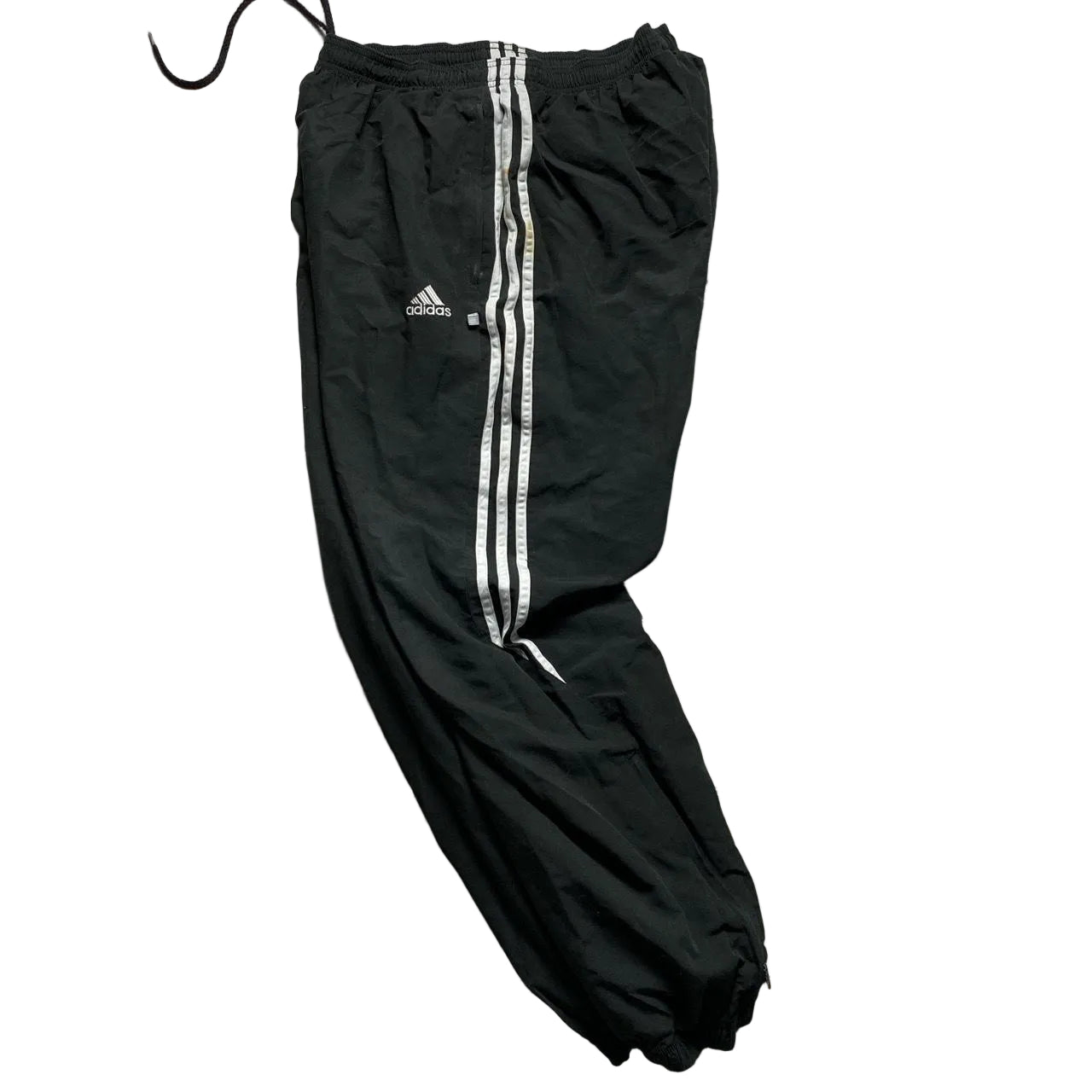 Adidas Black and White Shell Trackpant Bottoms (32W)