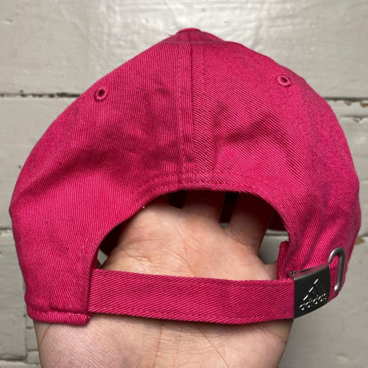 Adidas Pink and White Stripe Cap