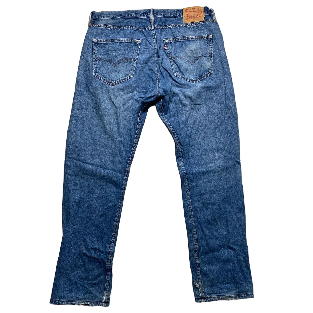 Levis 501 Light Blue Distressed Vintage Jeans (36W)