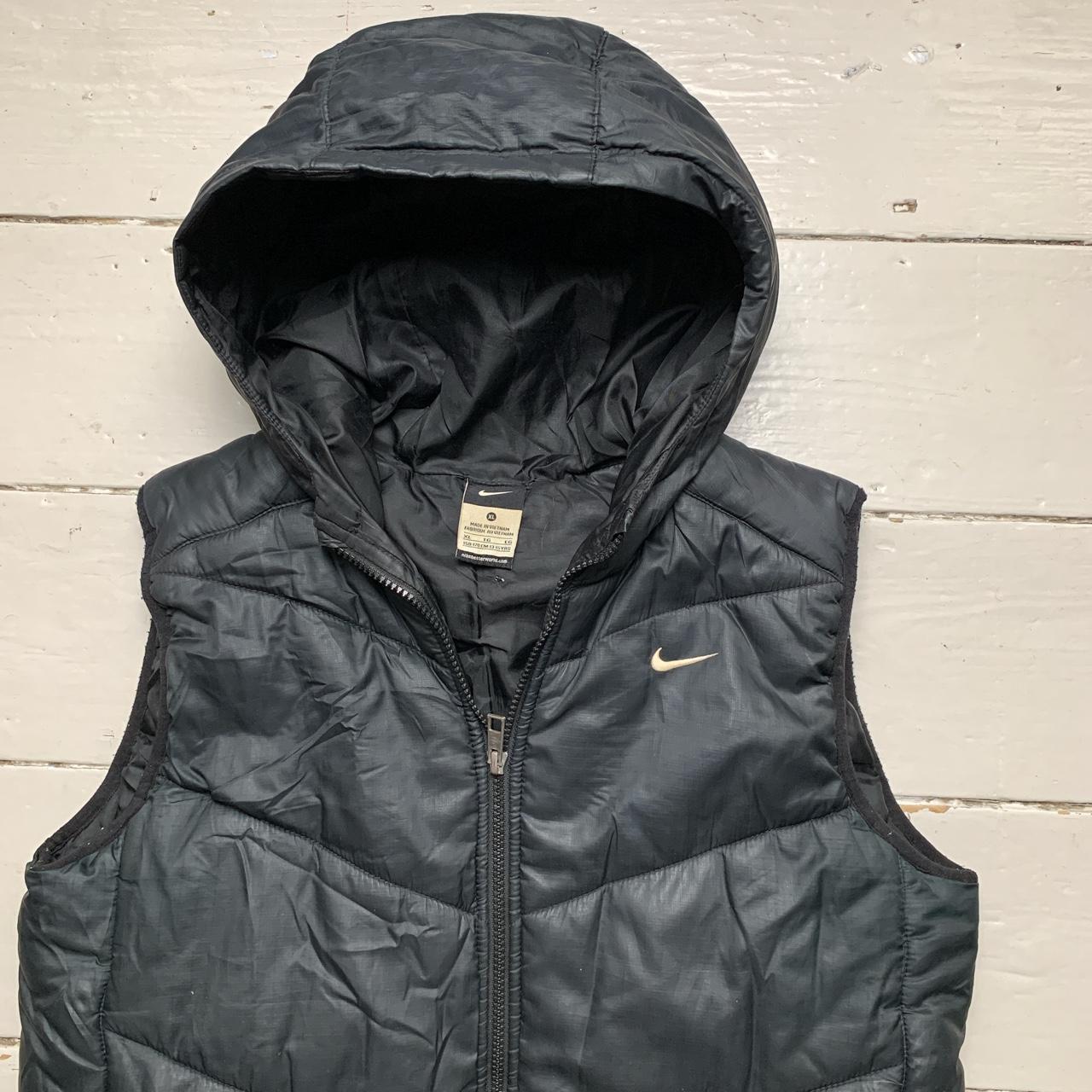 Nike Swoosh Black and White Hooded Gilet