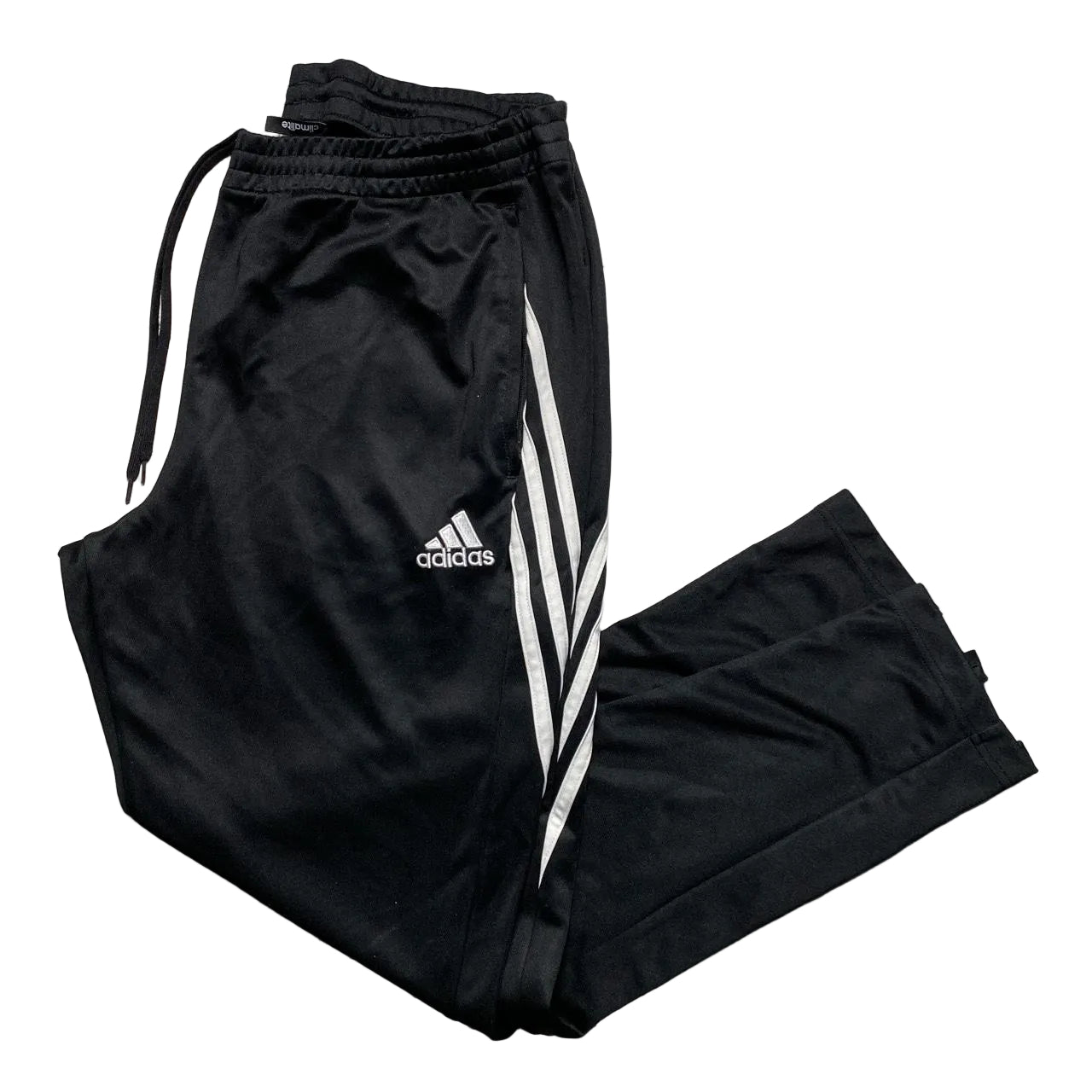 Adidas Black and White Slim Fit Trackpant Bottoms (XL)