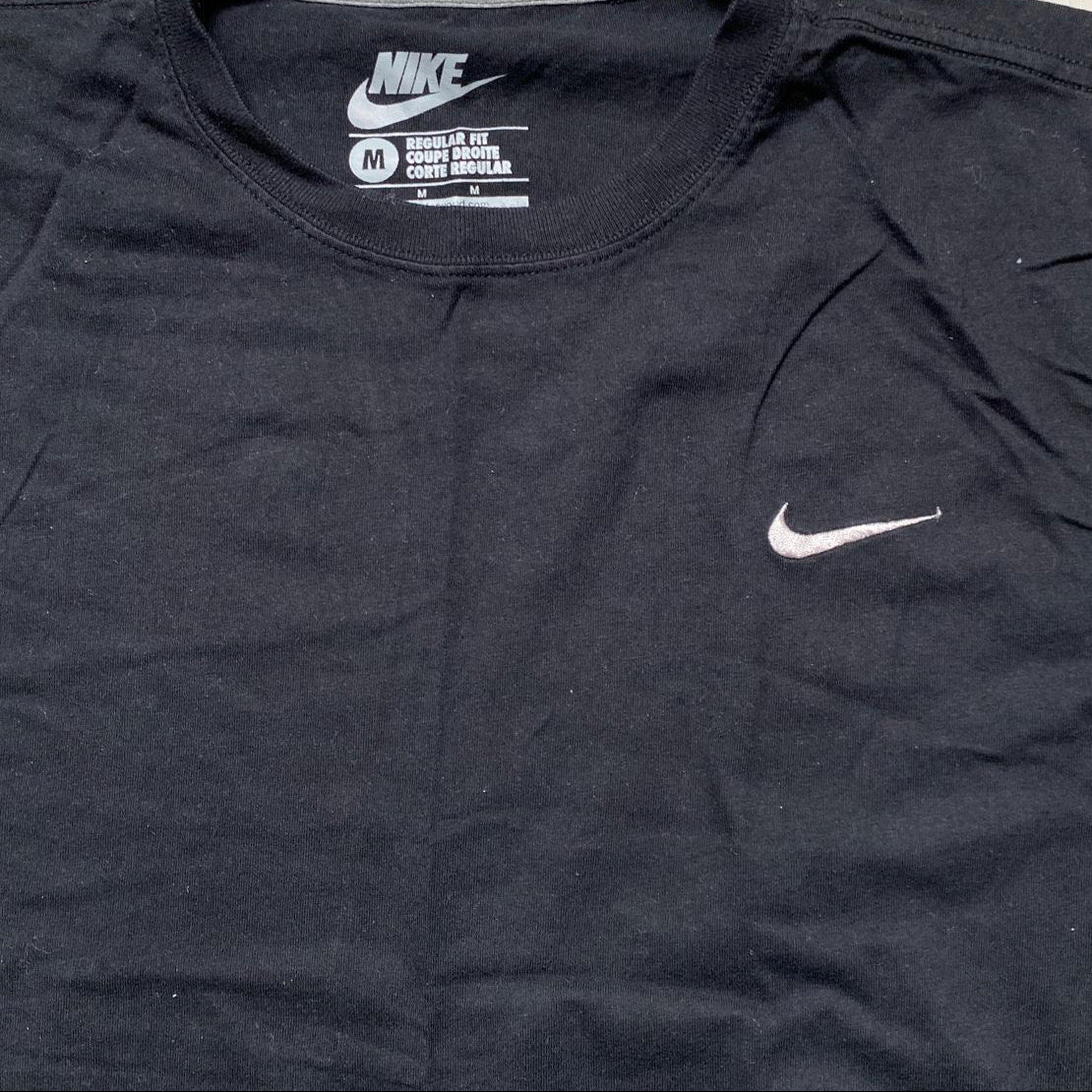 Nike Swoosh Black and White T Shirt (M)