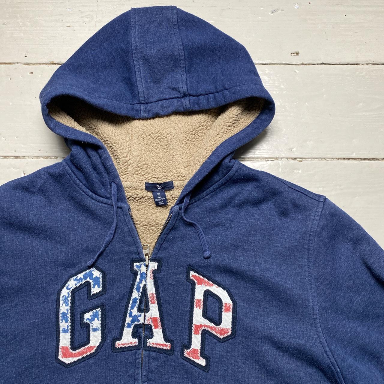 GAP USA Sherpa Hoodie Navy