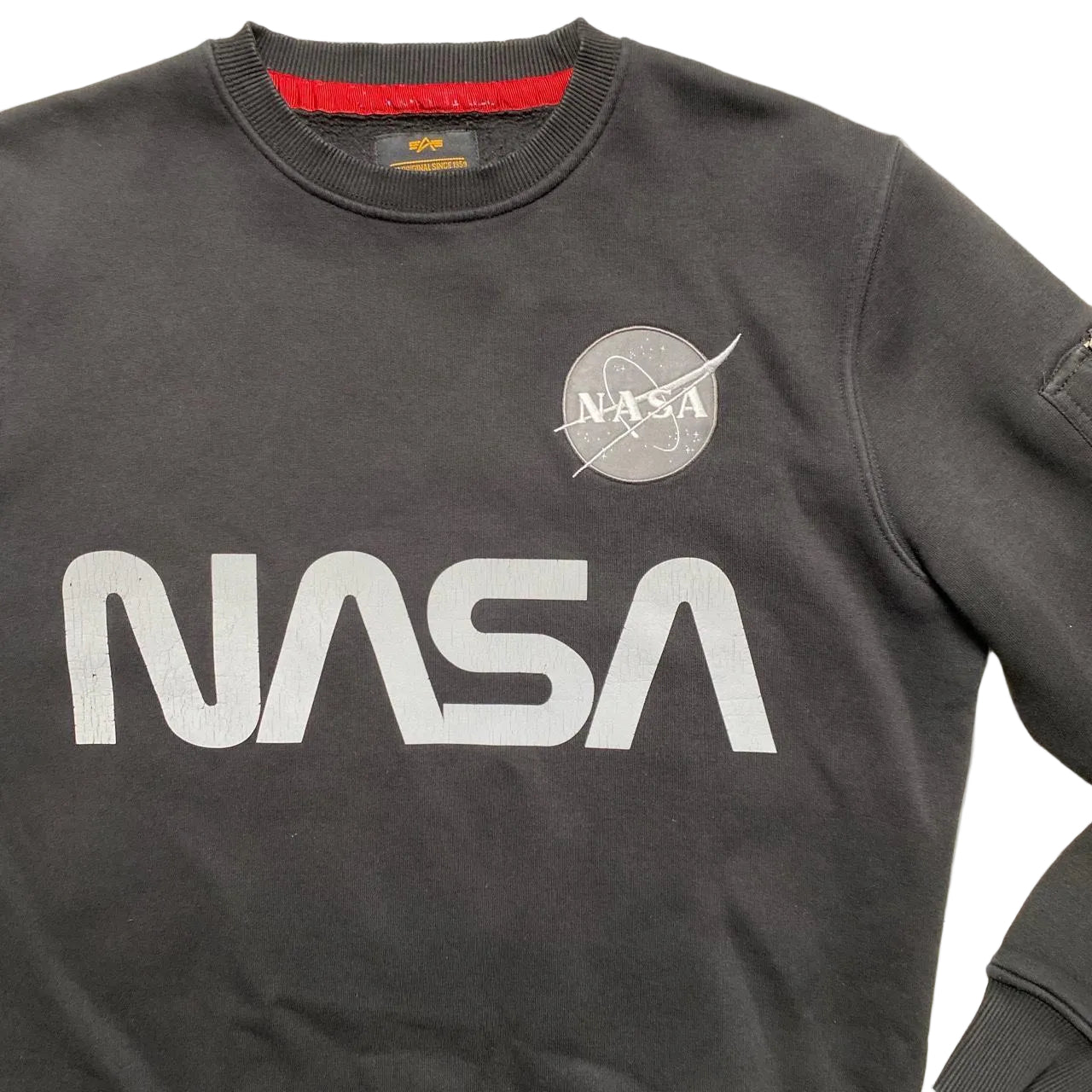 NASA Alpha Industries Black Reflective Jumper (M)