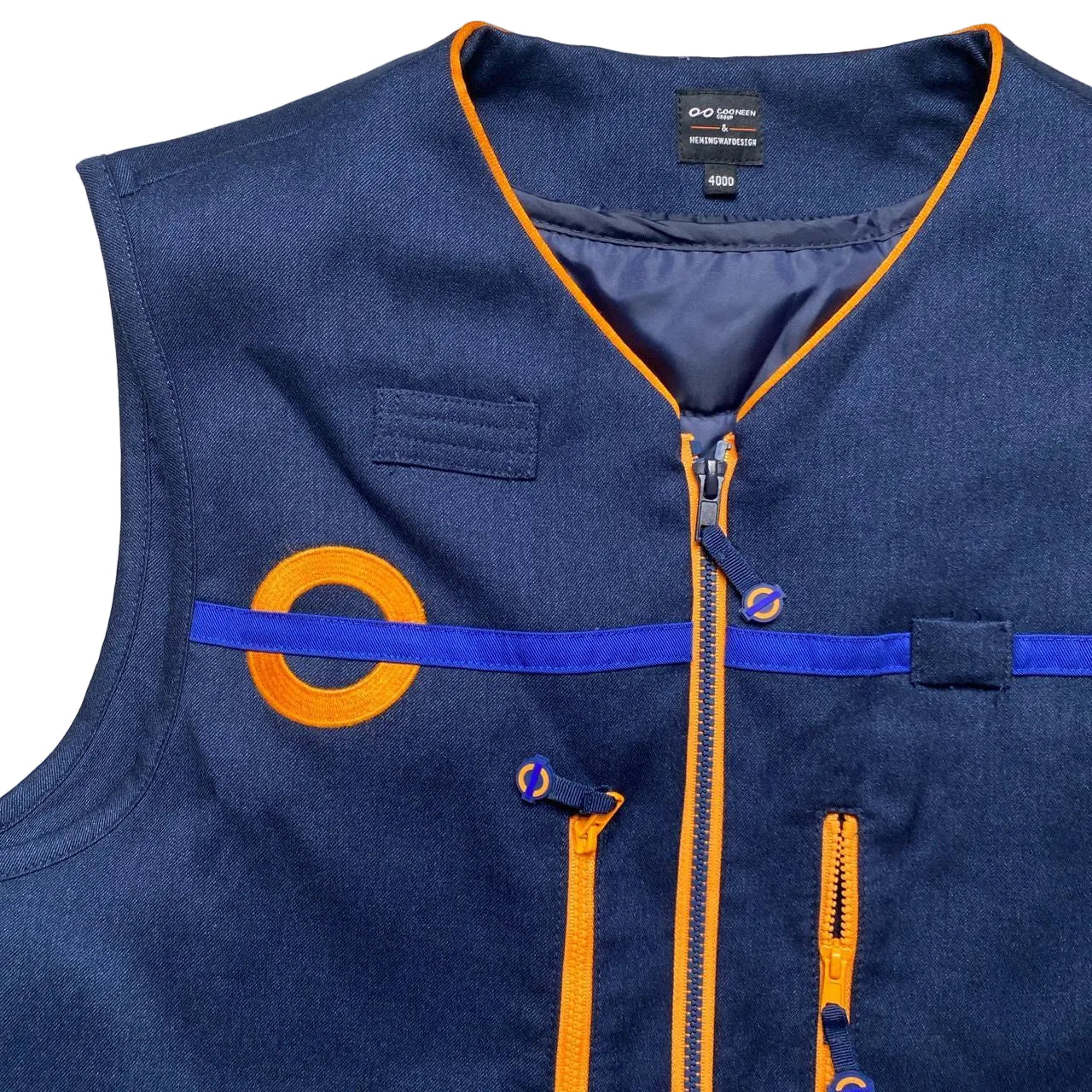 Workwear Navy and Orange Gilet (S)