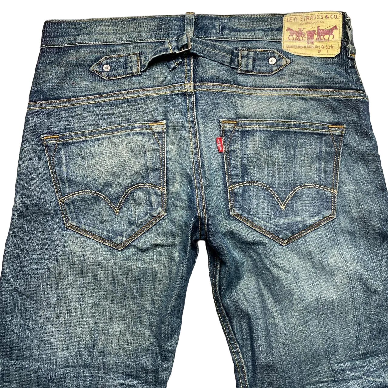 Levis 503 Cargo Type Jeans Navy Stonewash (30W)