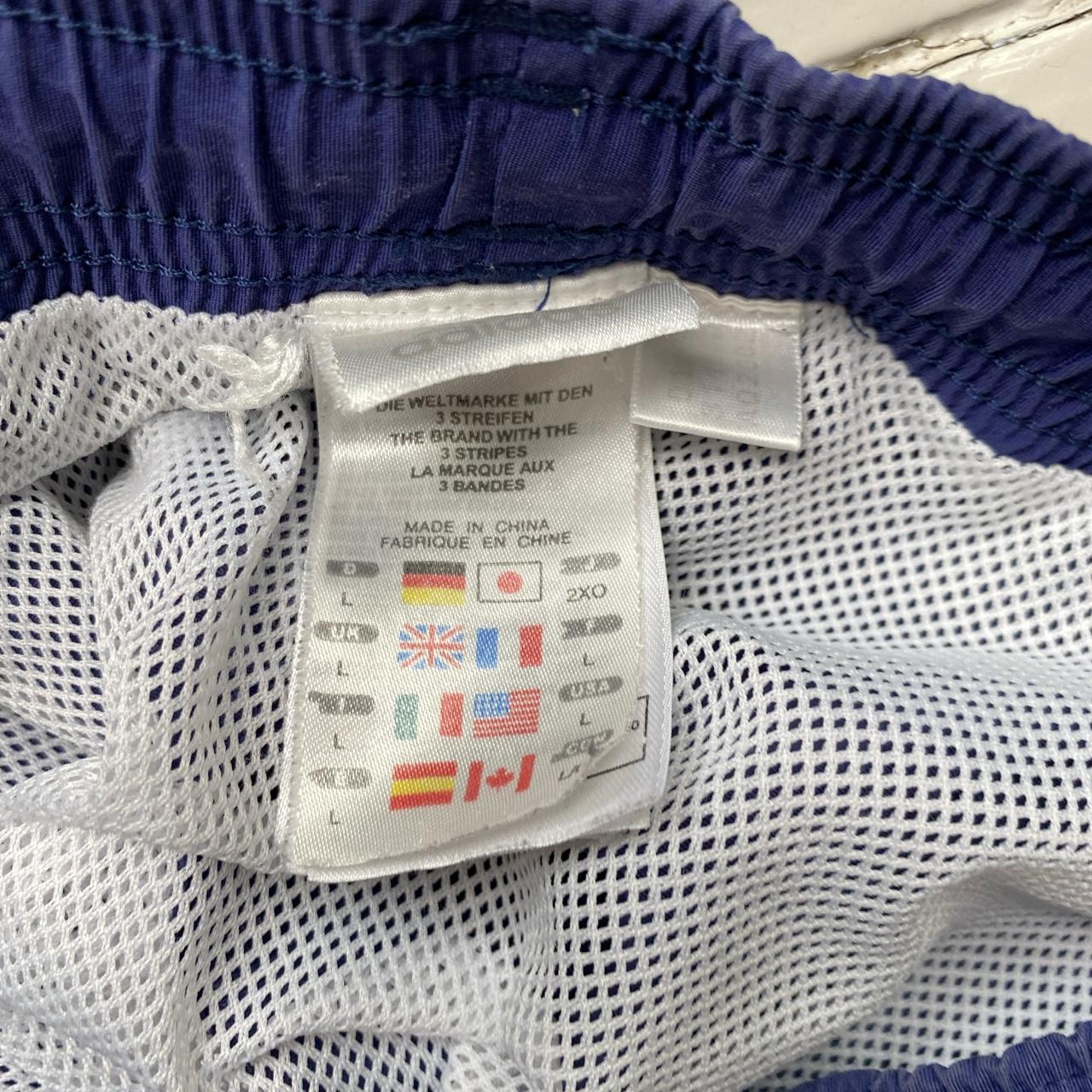 Adidas Vintage Swim Trunk Shorts Navy White Stripes