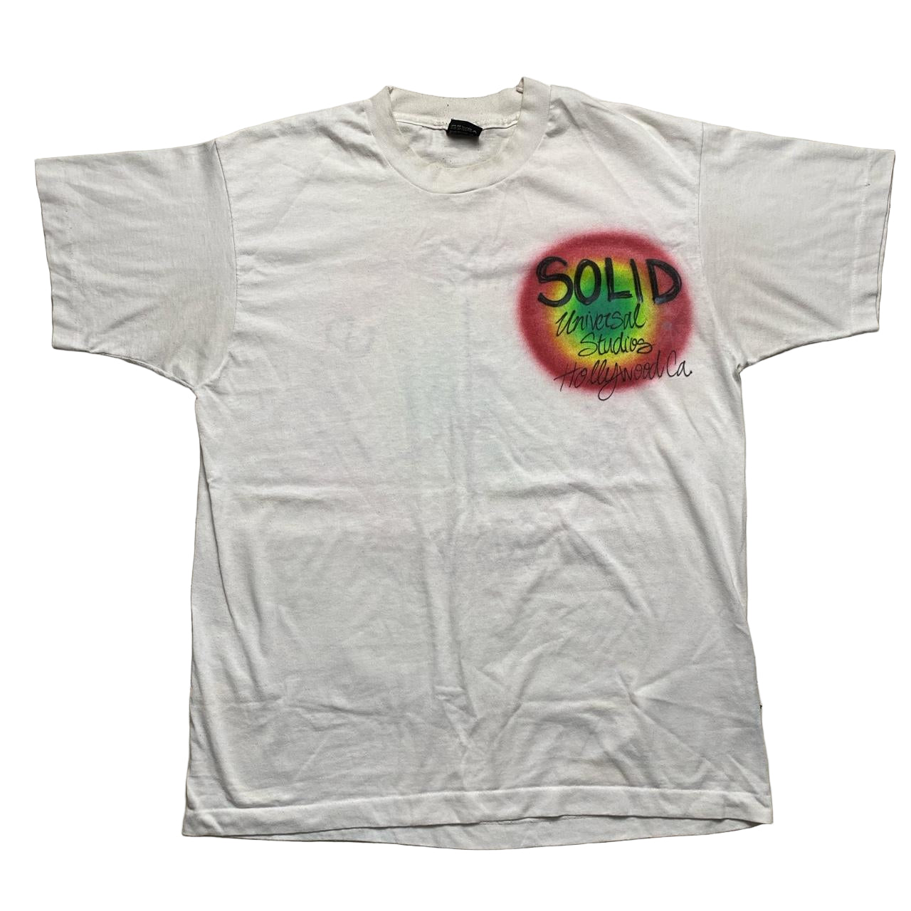 Solid Universal Studios Hollywood Spirit Mind Soul Body Vintage 90’s Single Stitch T Shirt (XL)