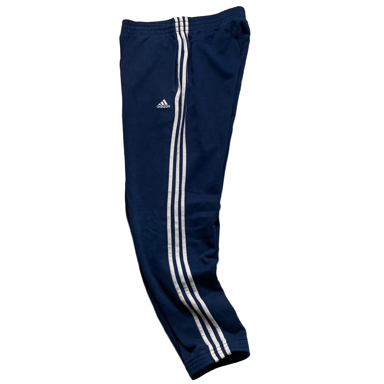 Adidas Performance Essentials Navy and White 3 Stripe Joggers (S)
