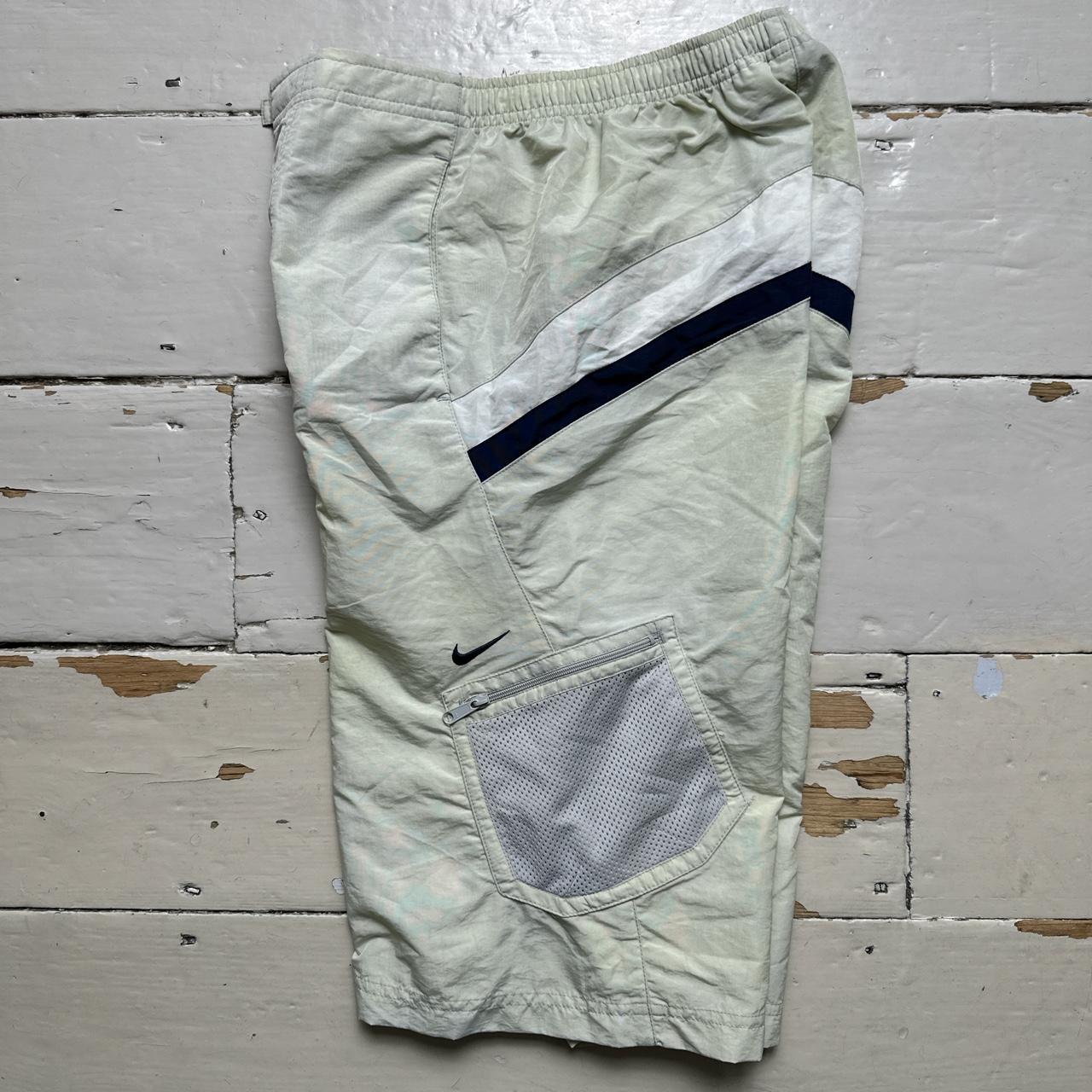 Nike Vintage Shell Track Pant Shorts Cream and Navy